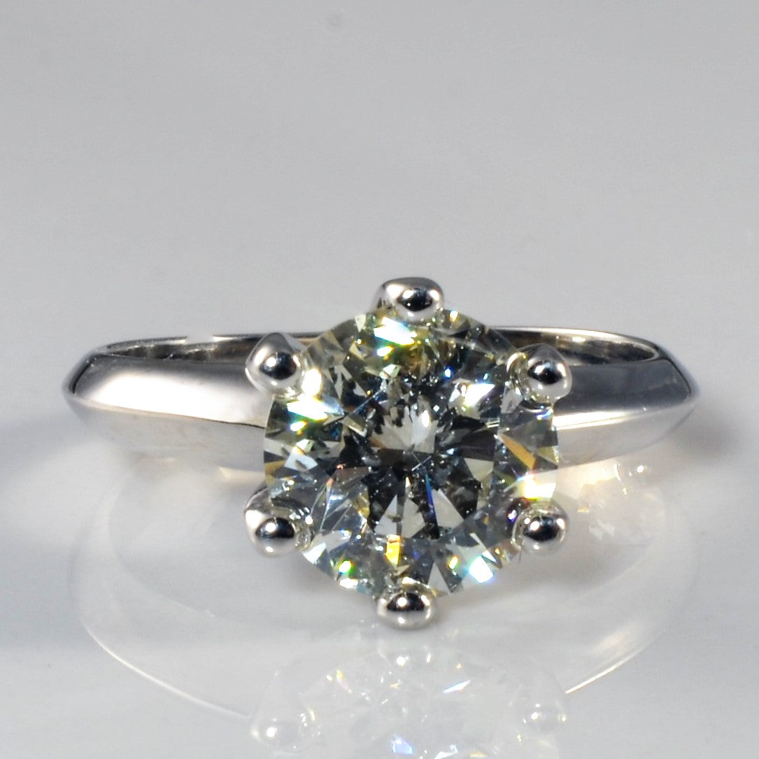 Six Prong Knife Edge Solitaire Diamond Ring | 2.00ct | SZ 5.5 |