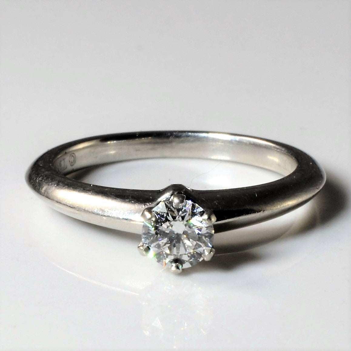 Tiffany & Co.' Solitaire Diamond Platinum Ring | 0.24ct | SZ 3.5