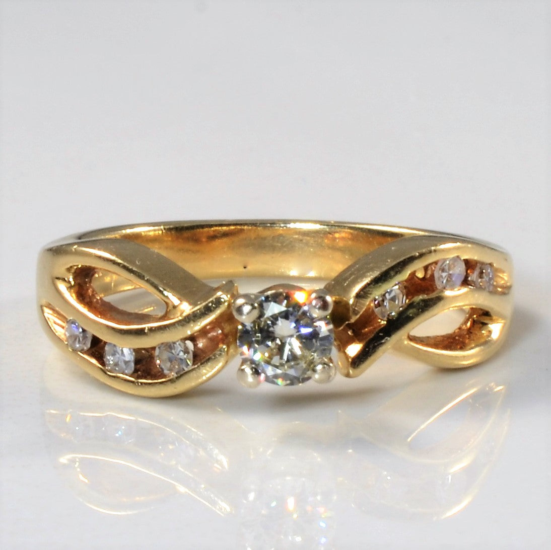 Bypass Diamond Engagement Ring | 0.37ctw | SZ 6.75 |