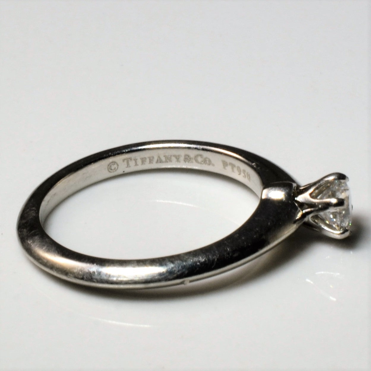 Tiffany & Co.' Solitaire Diamond Platinum Ring | 0.24ct | SZ 3.5