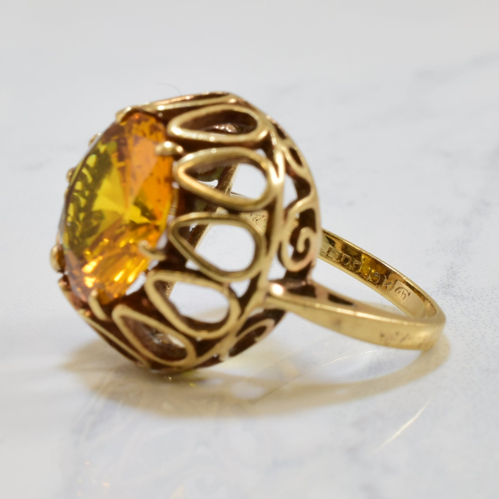 Citrine Cocktail Ring | 5.50ct | SZ 5 |