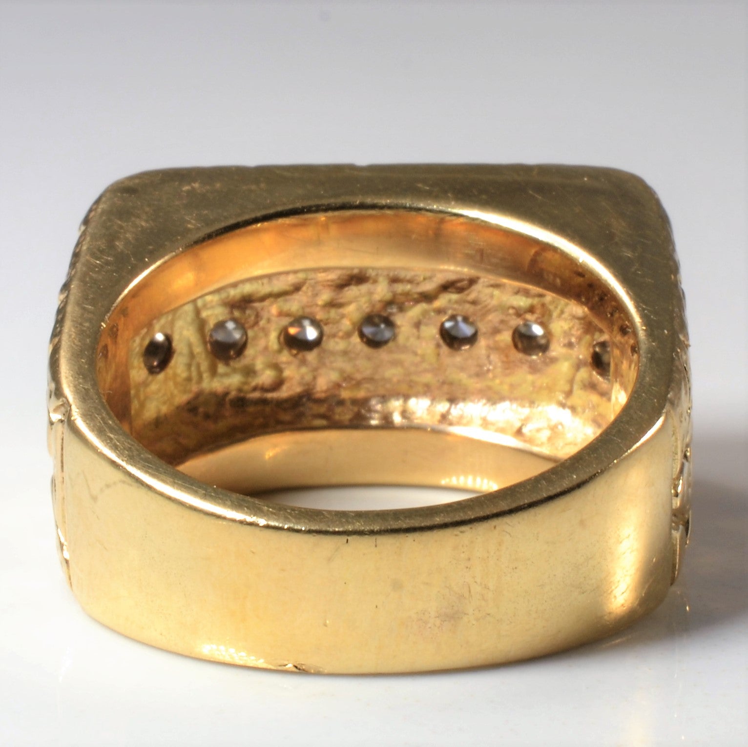 Textured Diamond Wide Ring | 0.56ctw | SZ 7.75 |