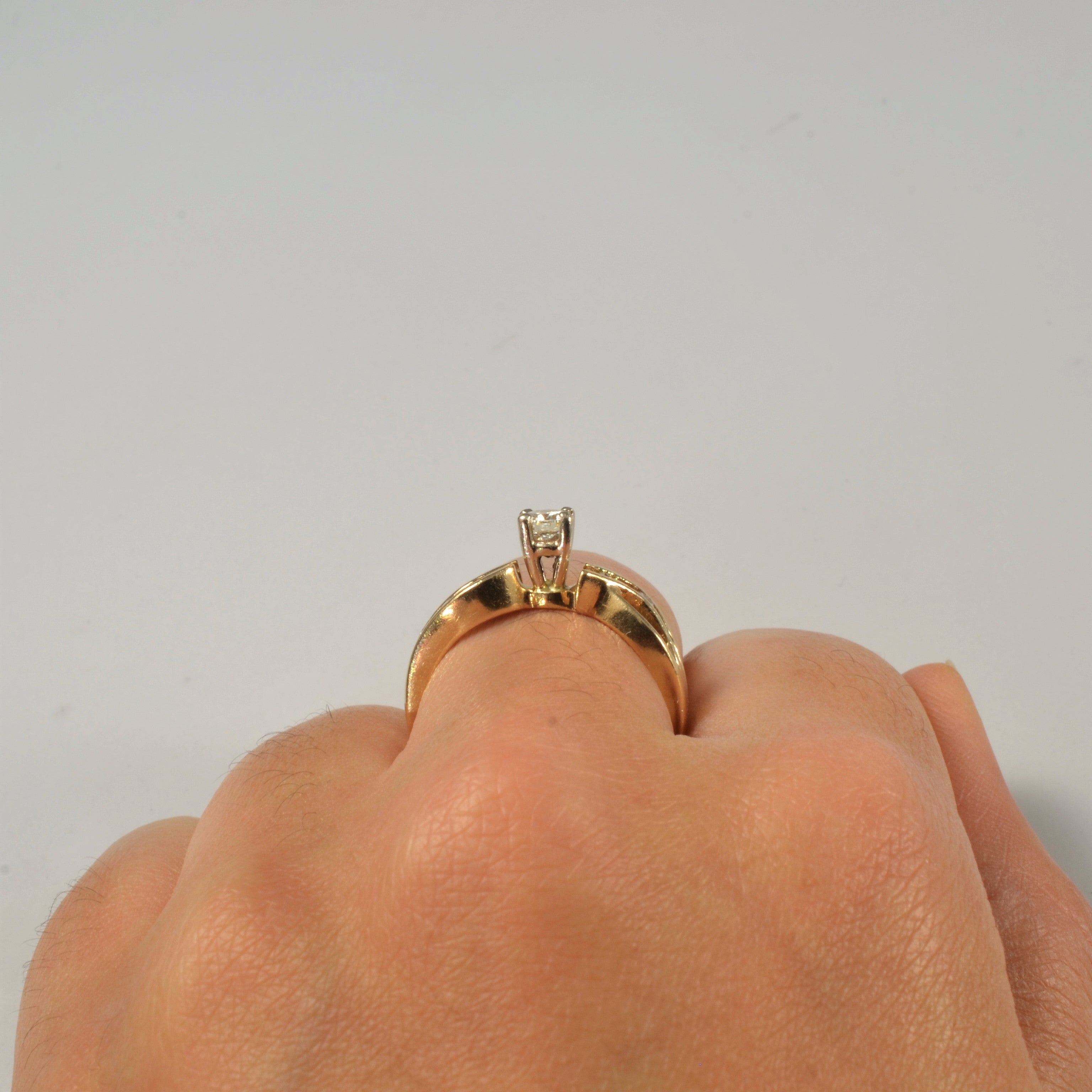 Bypass Diamond Engagement Ring | 0.37ctw | SZ 6.75 |