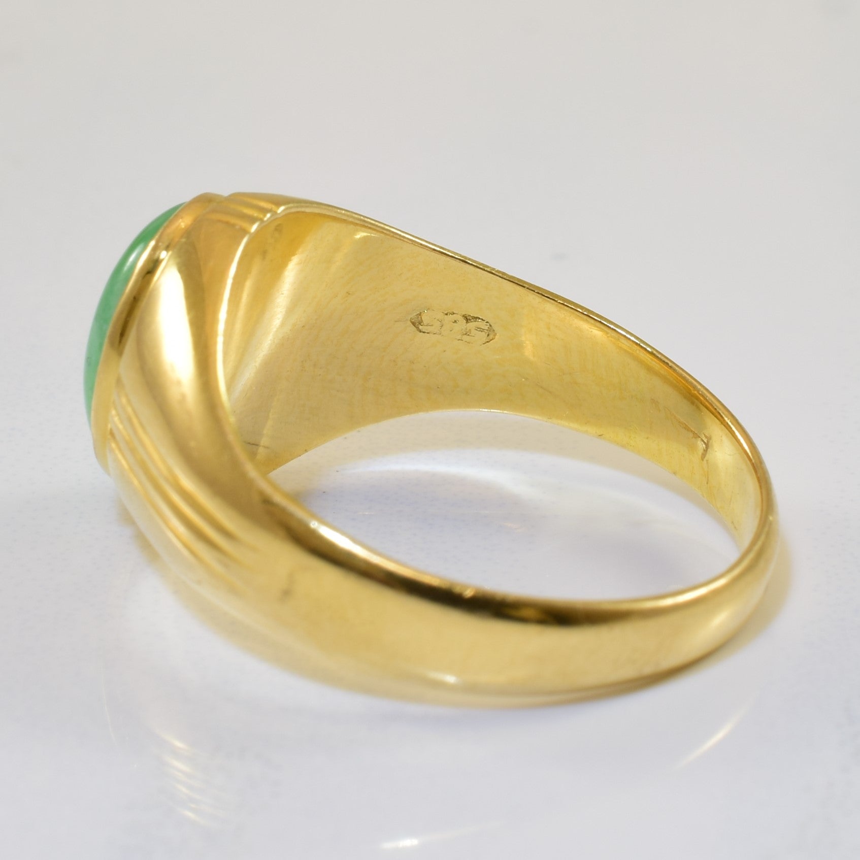 Bezel Set Jadeite Ring | 1.50ct | SZ 7.25 |