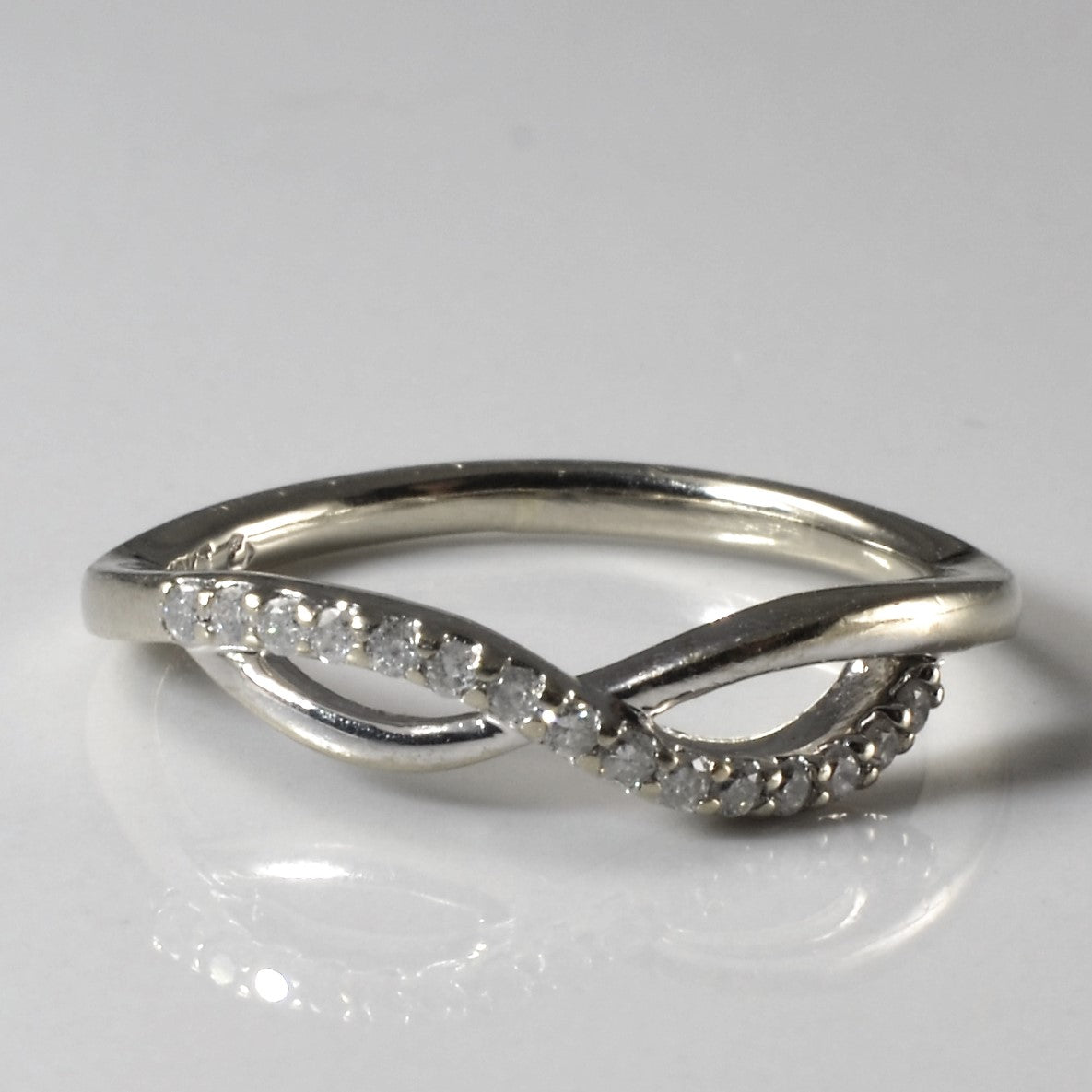 Pave Diamond Infinity Ring | 0.08ctw | SZ 5.25 |