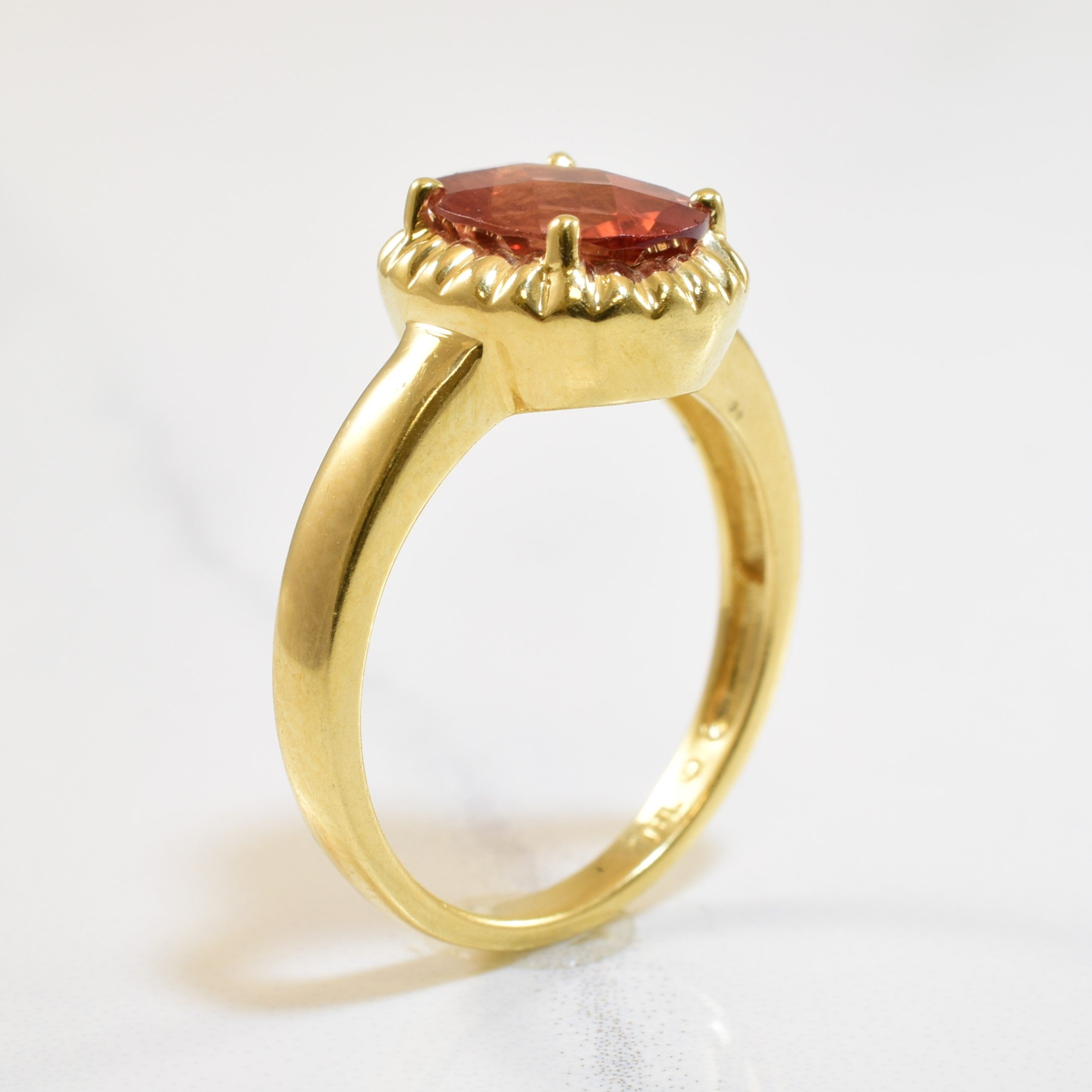 Oval Sunstone Solitaire Ring | 1.75ct | SZ 6 |
