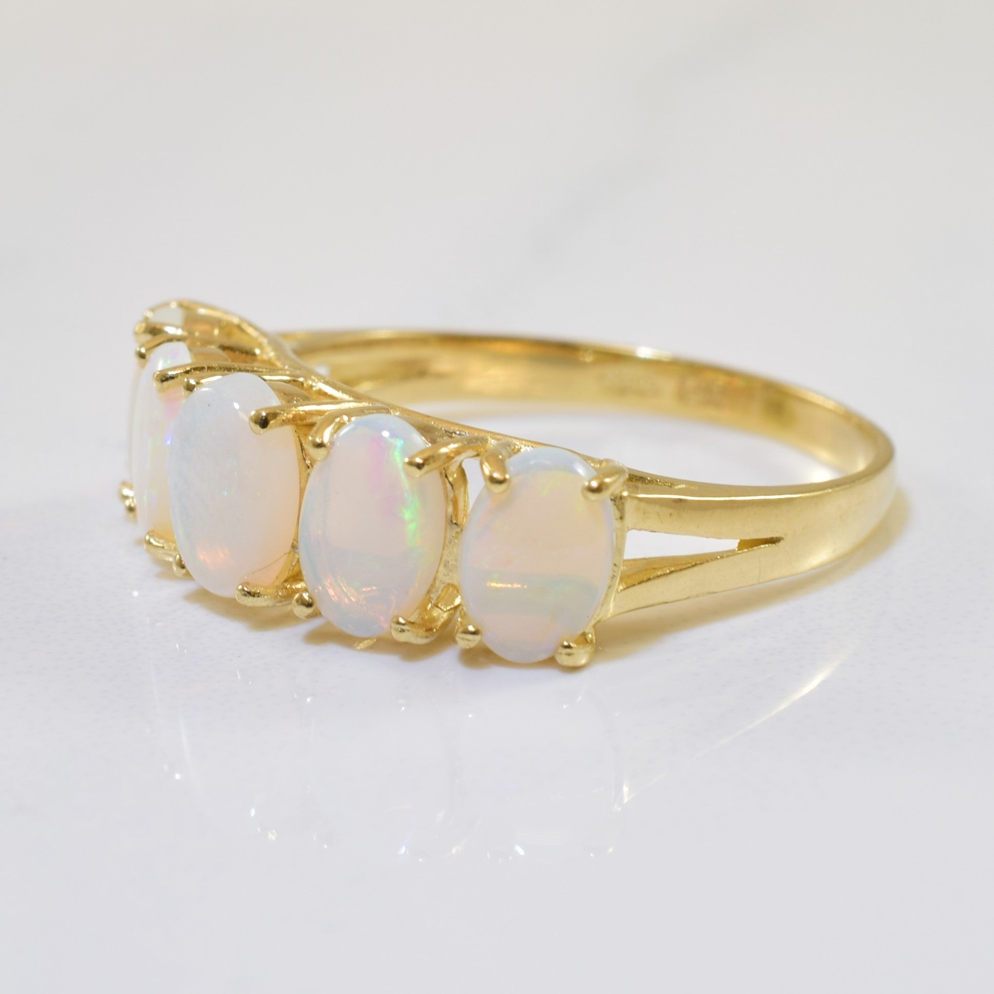 Prong Set Opal Split Shank Ring | 1.00ctw | SZ 6 |