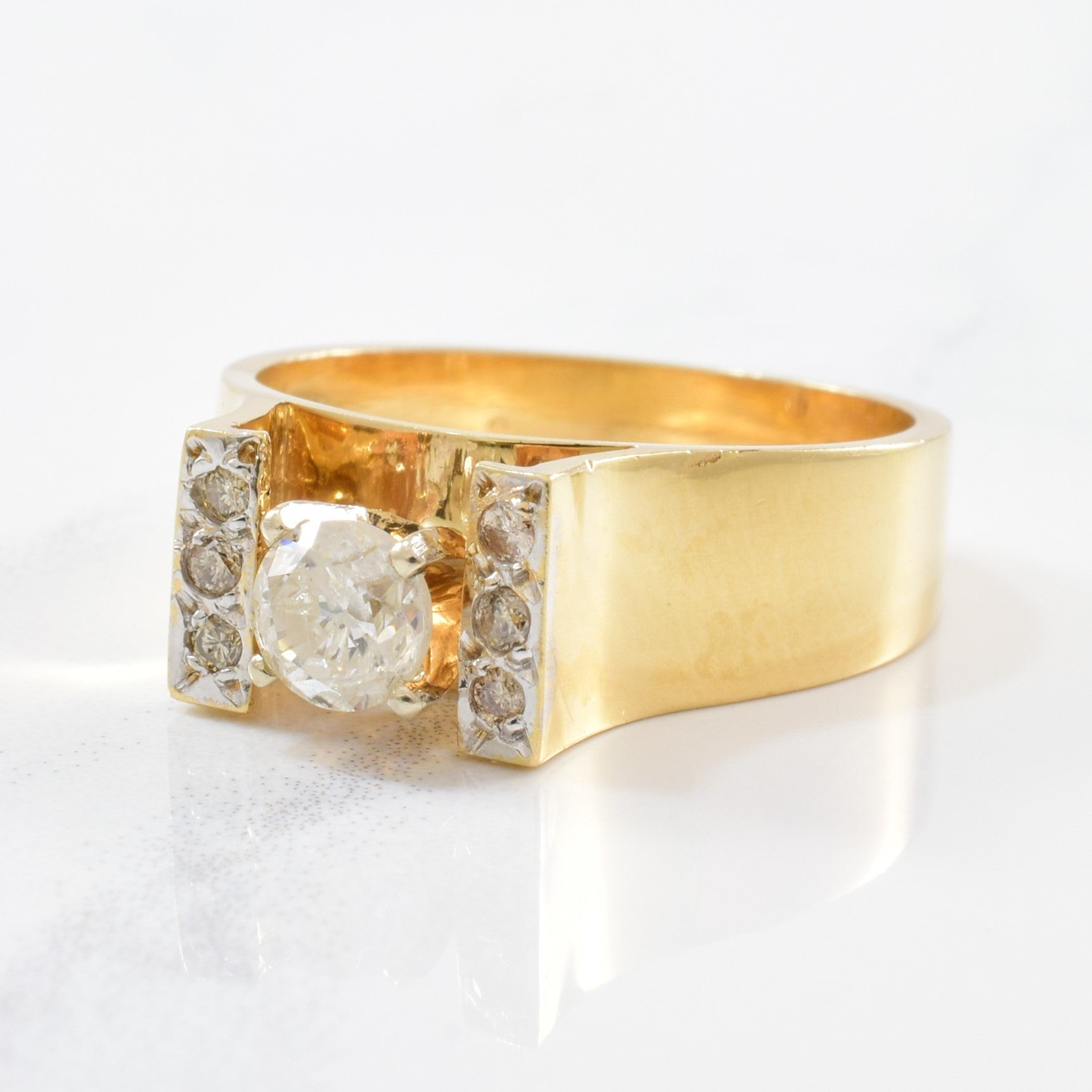 High Set Diamond Engagement Ring | 0.48ctw | SZ 6.5 |