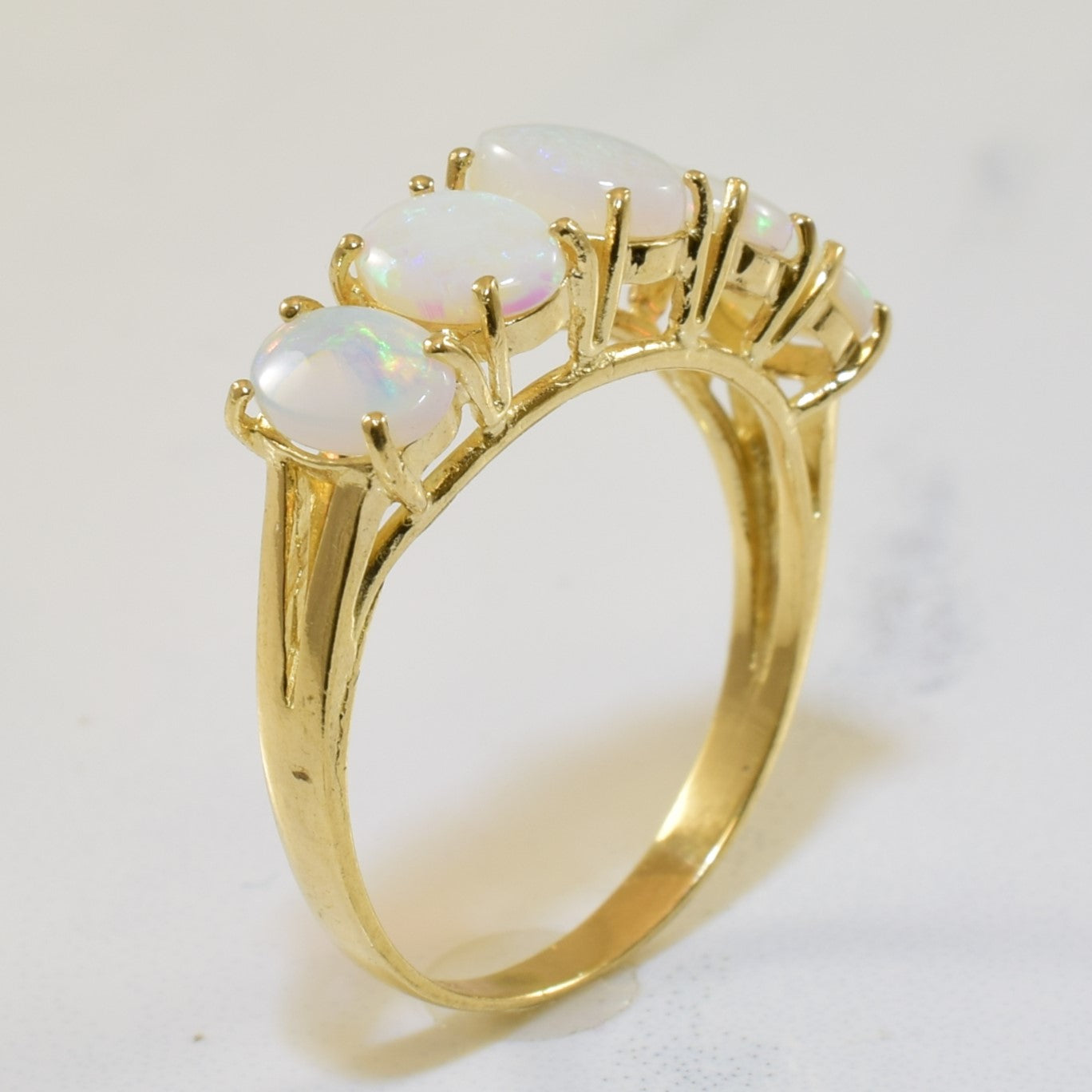 Prong Set Opal Split Shank Ring | 1.00ctw | SZ 6 |