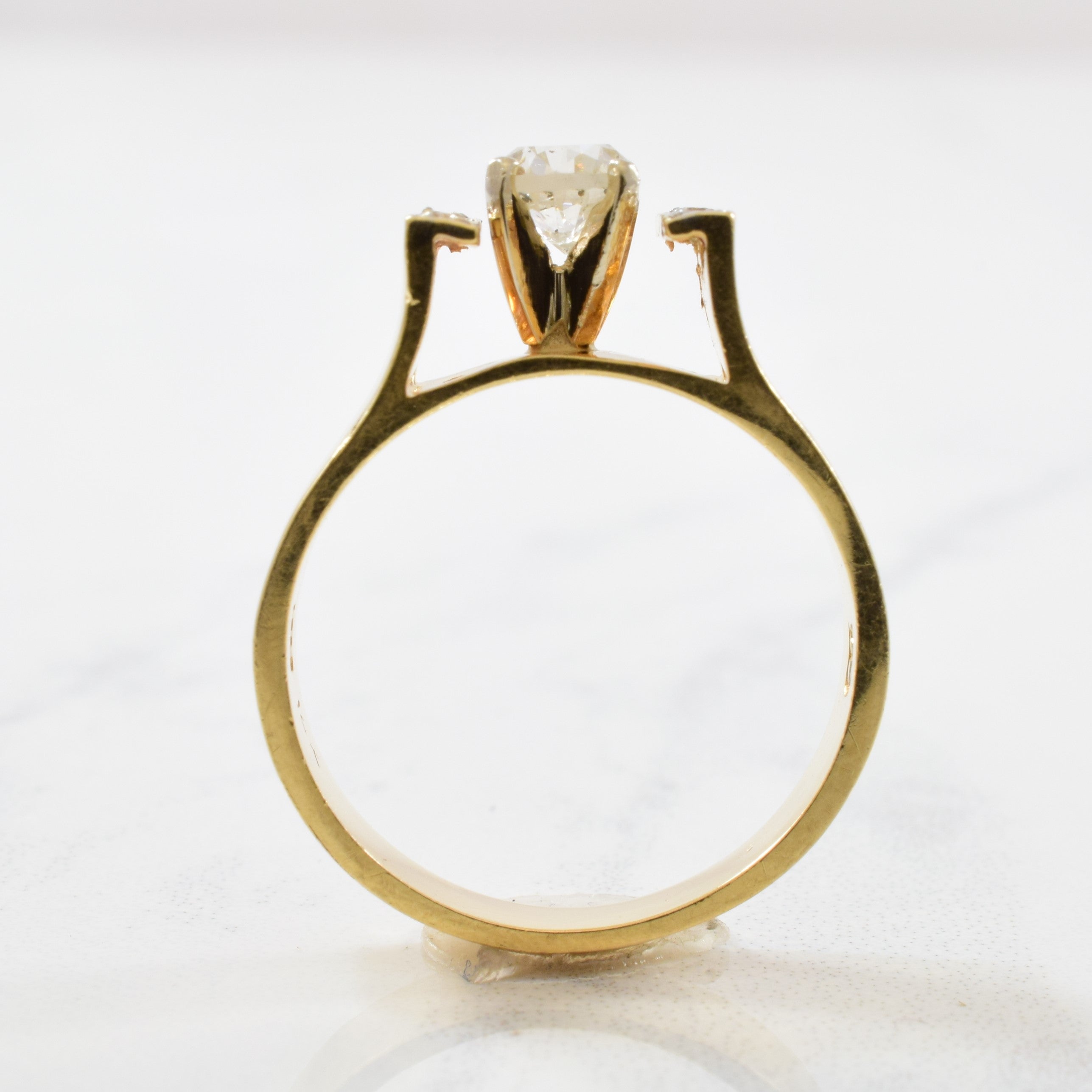 High Set Diamond Engagement Ring | 0.48ctw | SZ 6.5 |