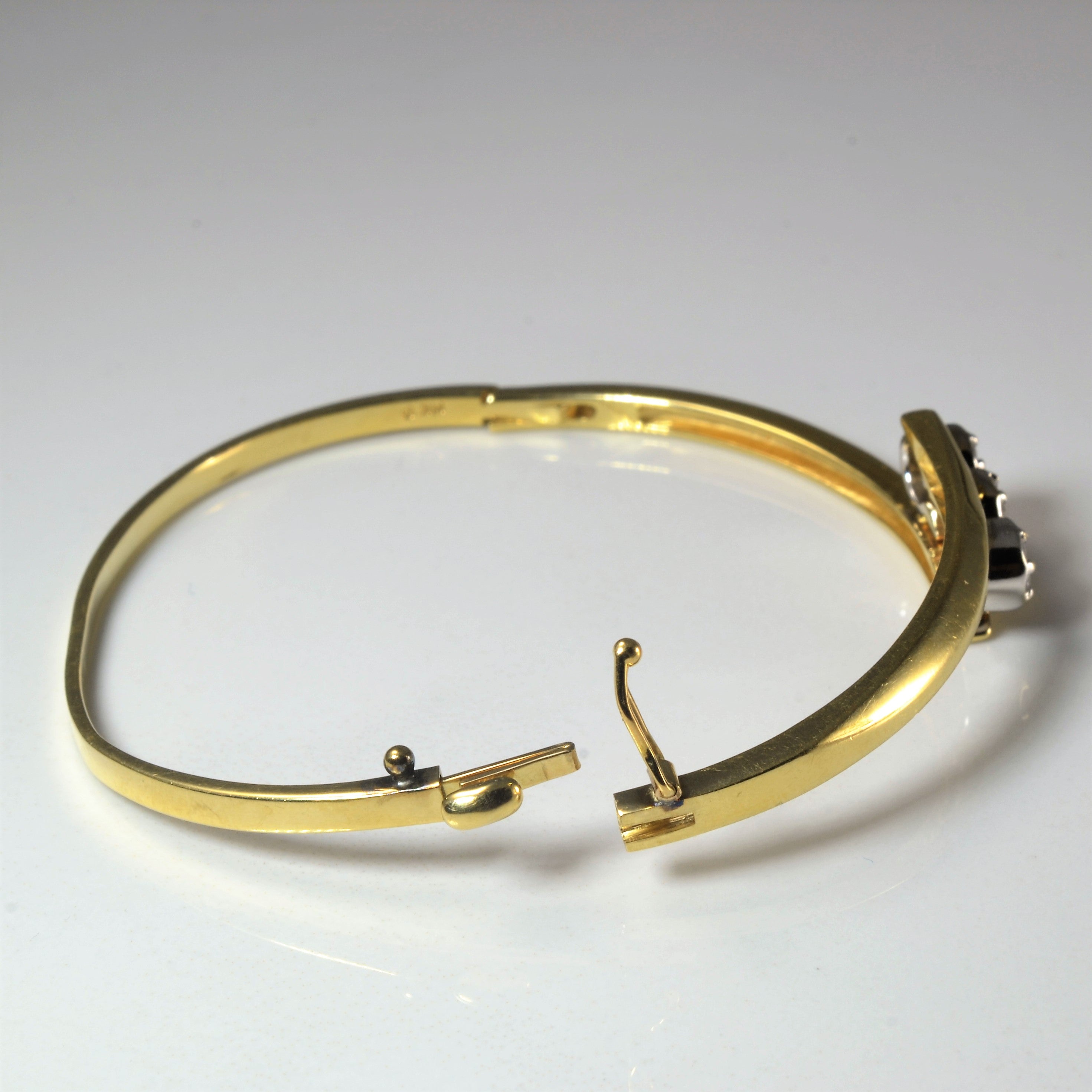 Triple Cluster Diamond Bypass Bangle | 0.24ctw | 7" |
