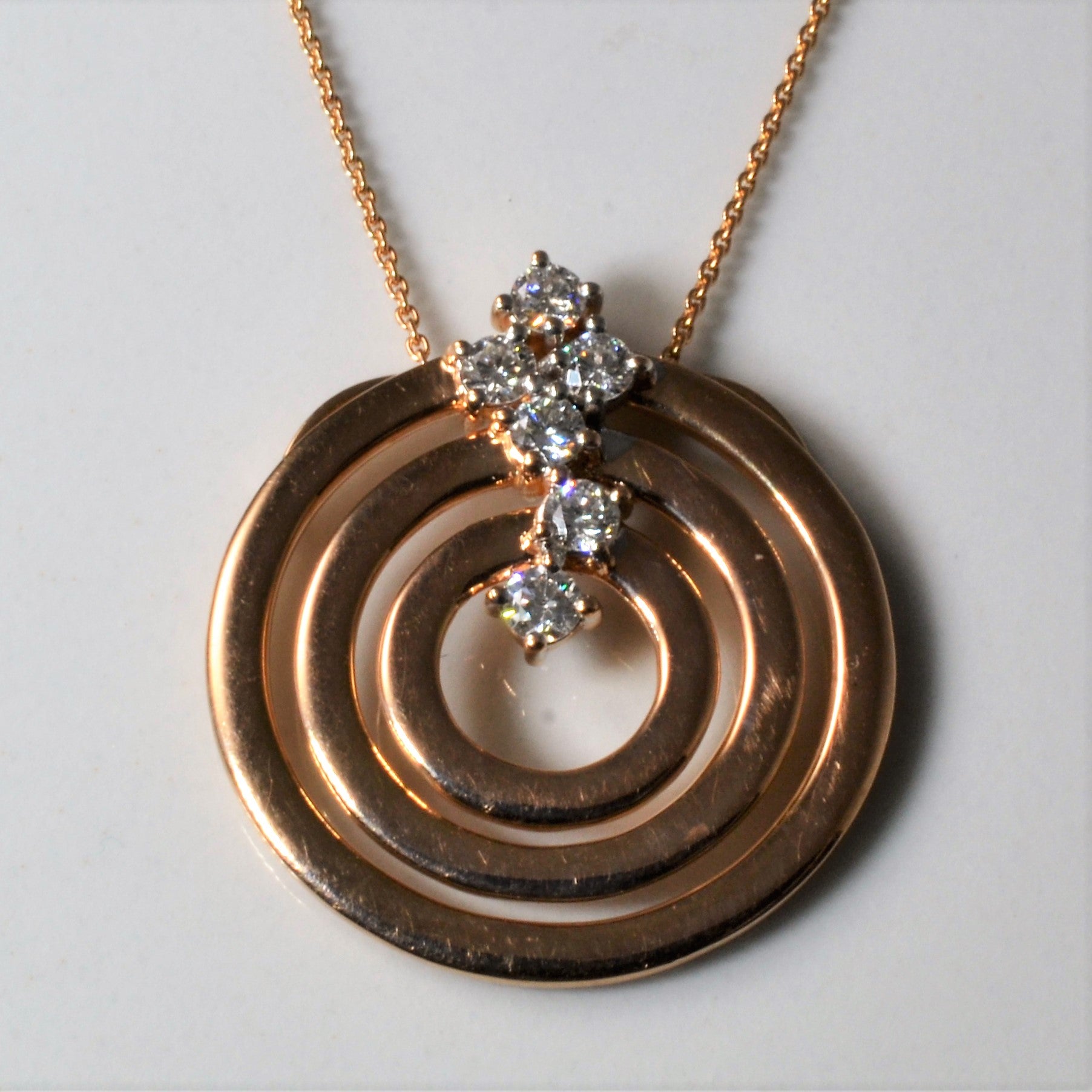 Diamond Swirl Pendant Necklace | 0.26ctw | 18"|