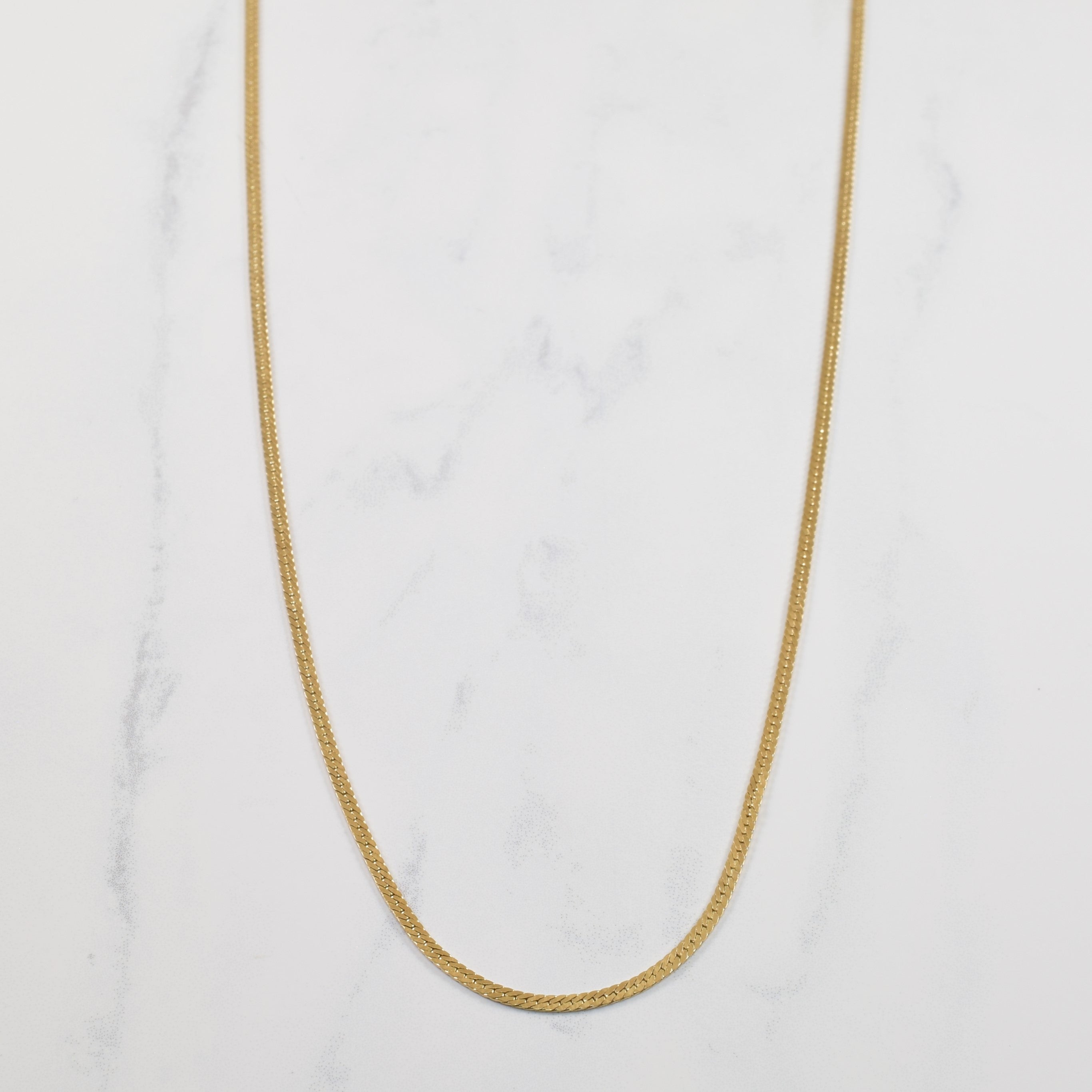 10k Yellow Gold Herringbone Chain | 26" |