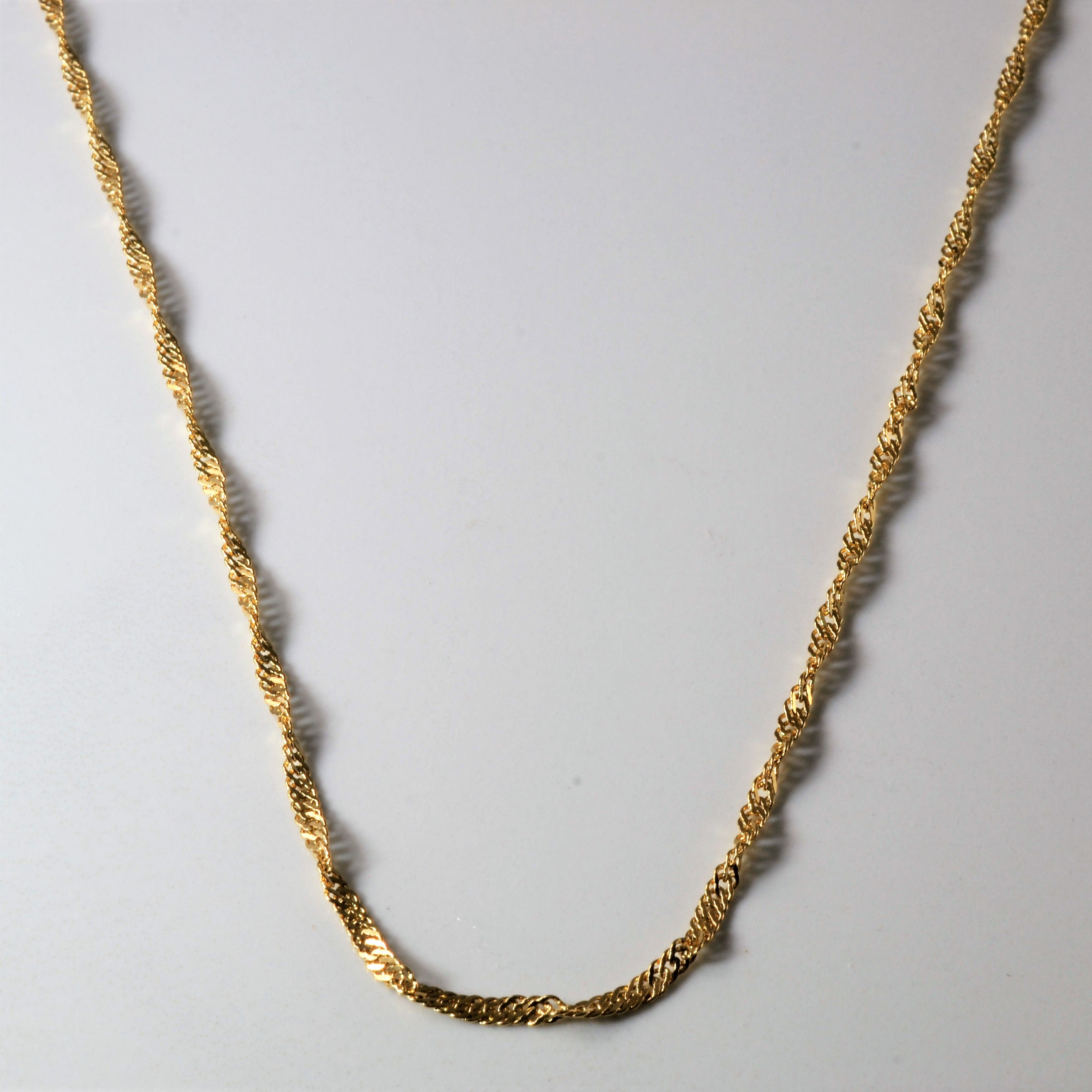 10k Yellow Gold Singapore Chain | 18"|
