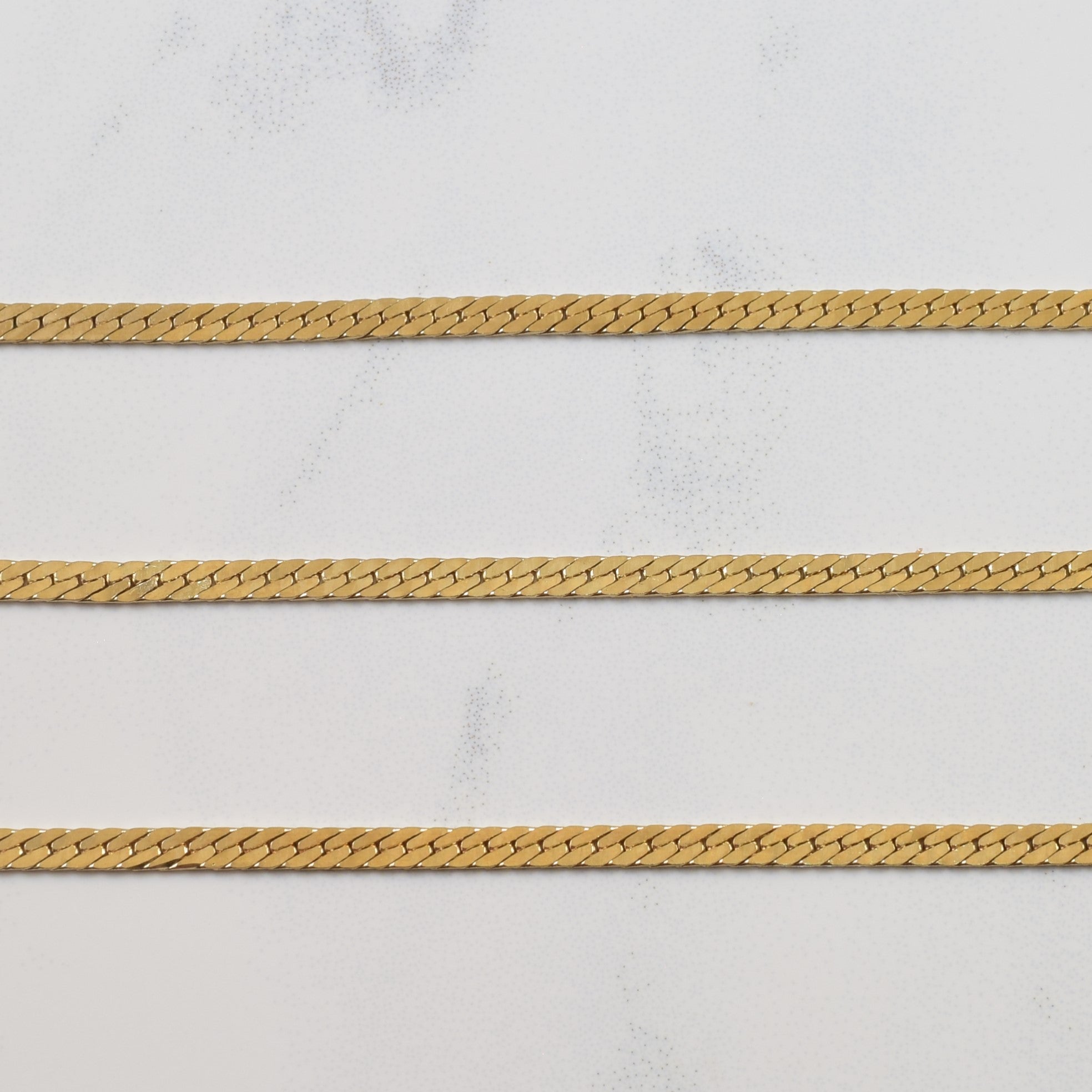10k Yellow Gold Herringbone Chain | 26" |