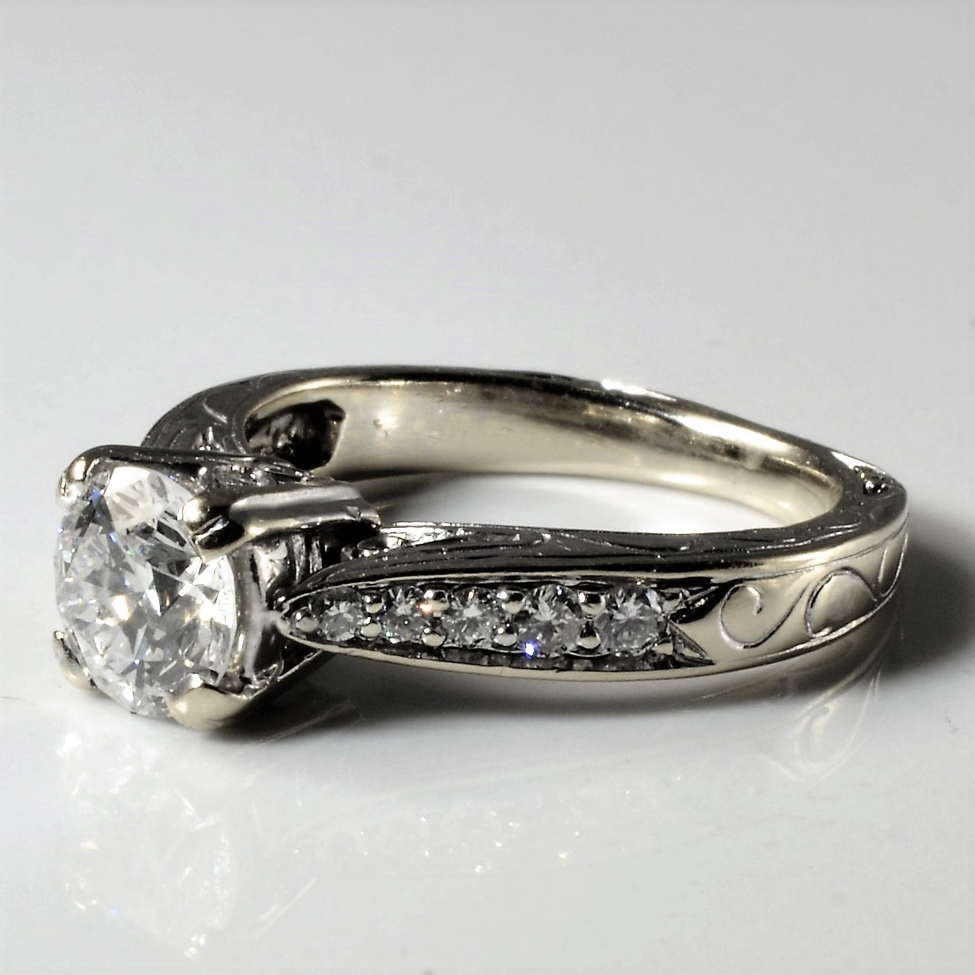 Detailed European Shank Diamond Ring | 1.17ctw | SZ 4.25 |