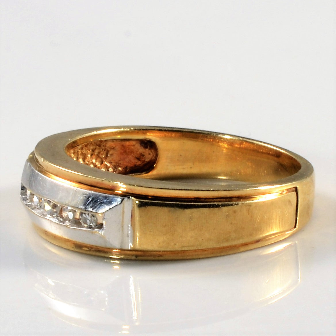 Two Tone Channel Set Diamond Band | 0.09ctw | SZ 6.75 |