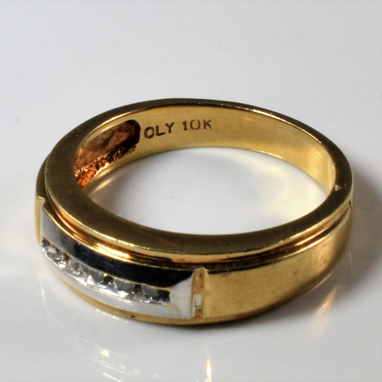 Two Tone Channel Set Diamond Band | 0.09ctw | SZ 6.75 |