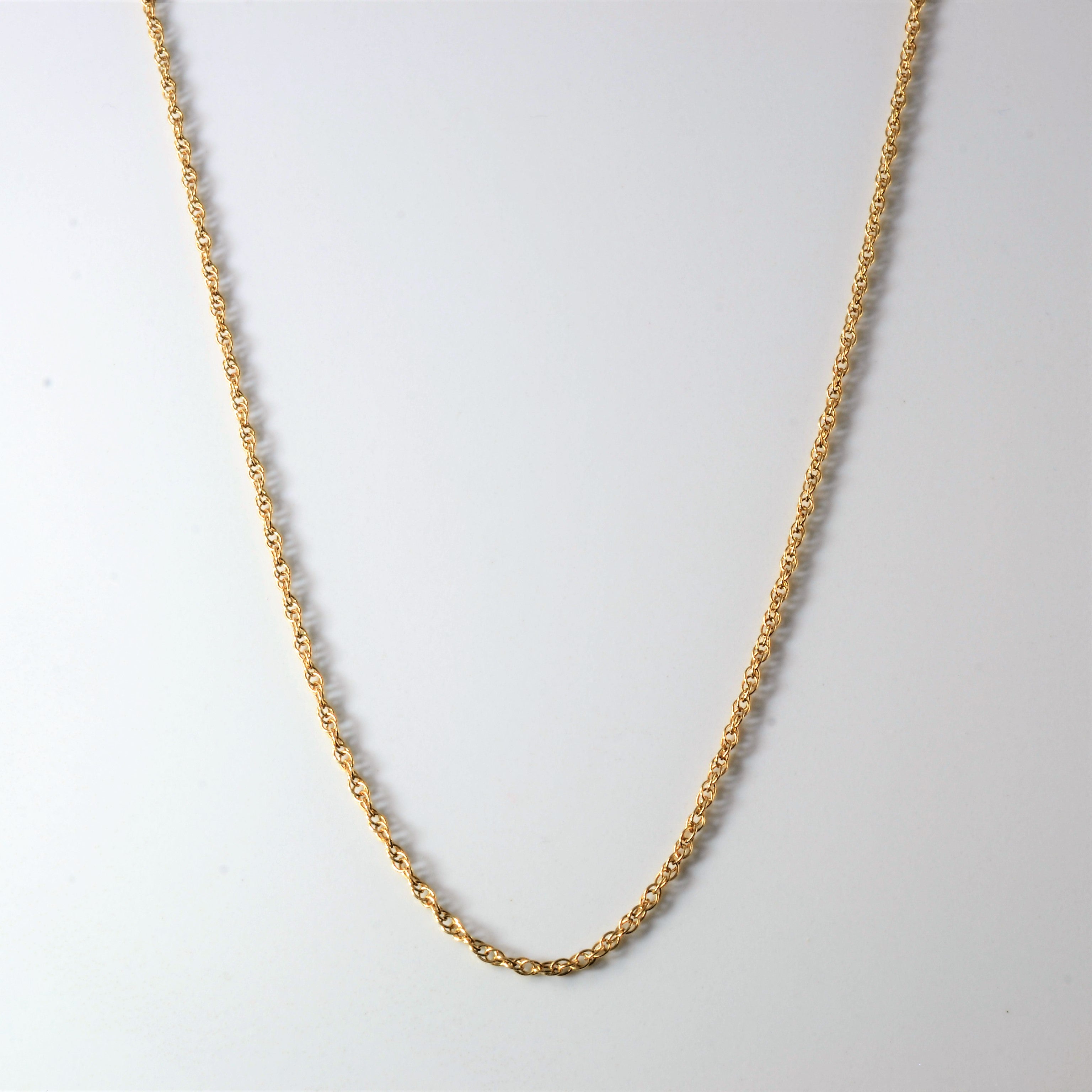 Chaîne Prince de Galles en or jaune 10 carats | 45,7 cm (18 pouces) |