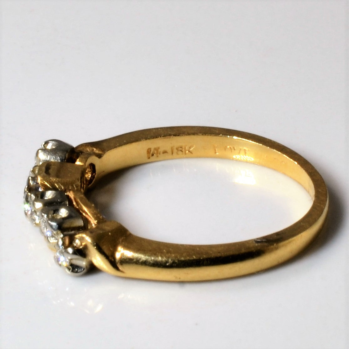 Diamond Wave Contour Ring | 0.045ctw | SZ 4.75 |