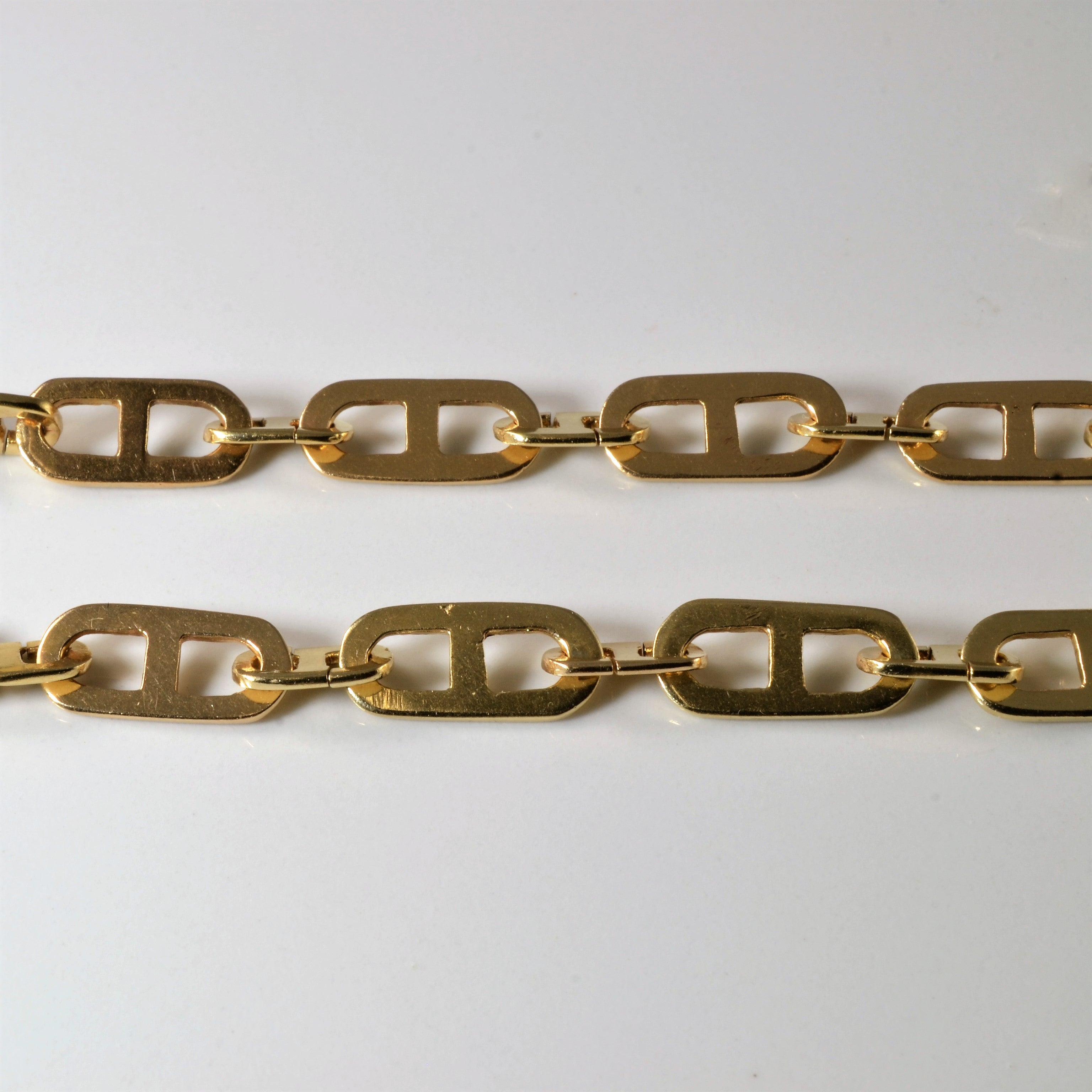 10k Yellow Gold Wide Anchor Chain | 18" |