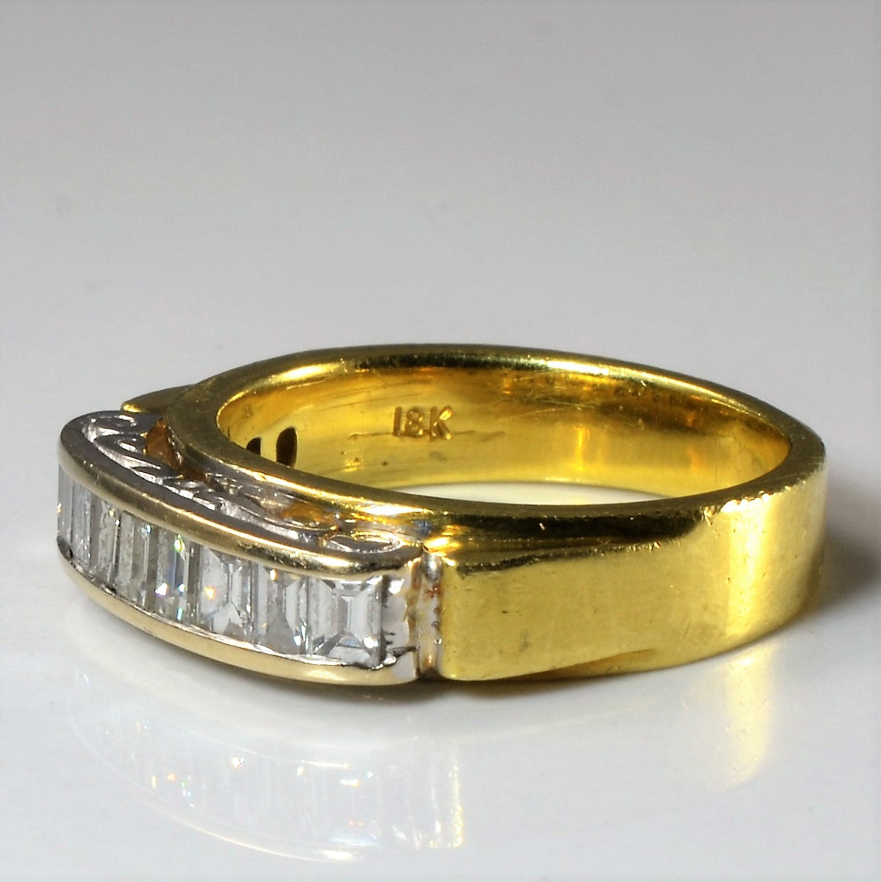 Bague en diamants taille baguette | 0,72 ct | Taille 6,75 |