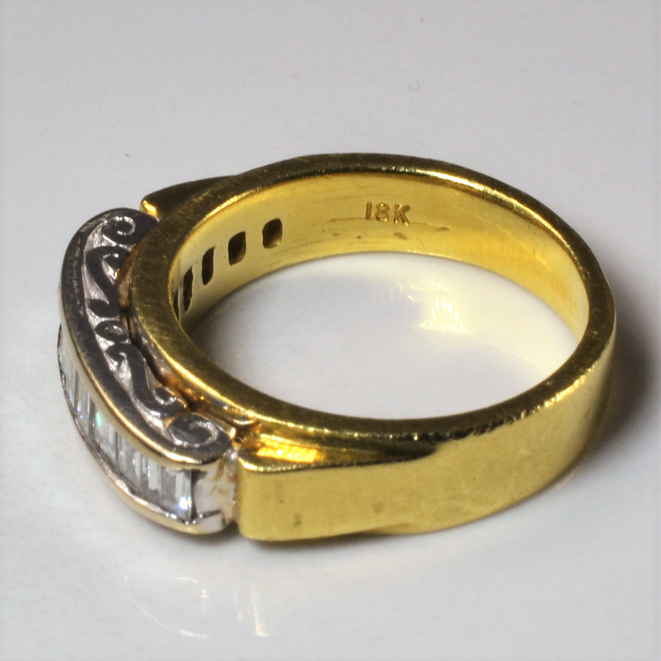 Bague en diamants taille baguette | 0,72 ct | Taille 6,75 |