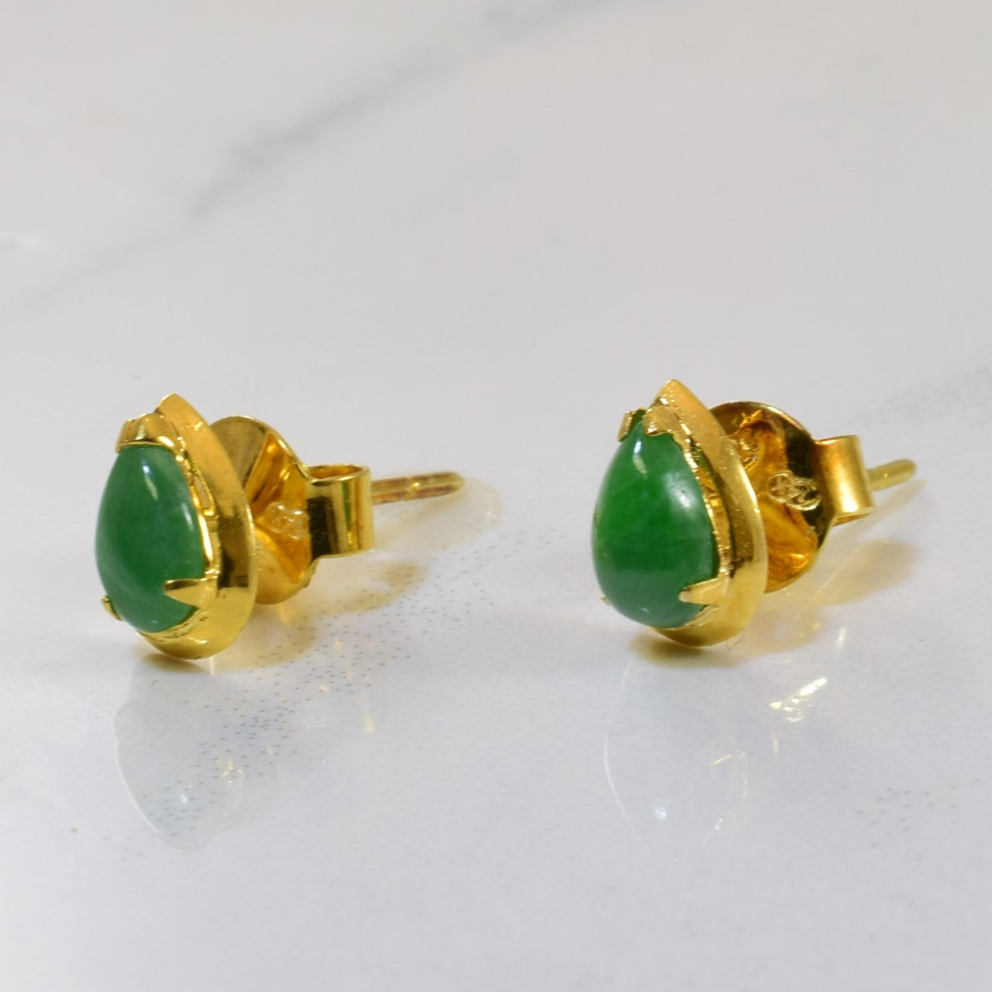 Jadeite Stud Earrings | 0.40ctw |