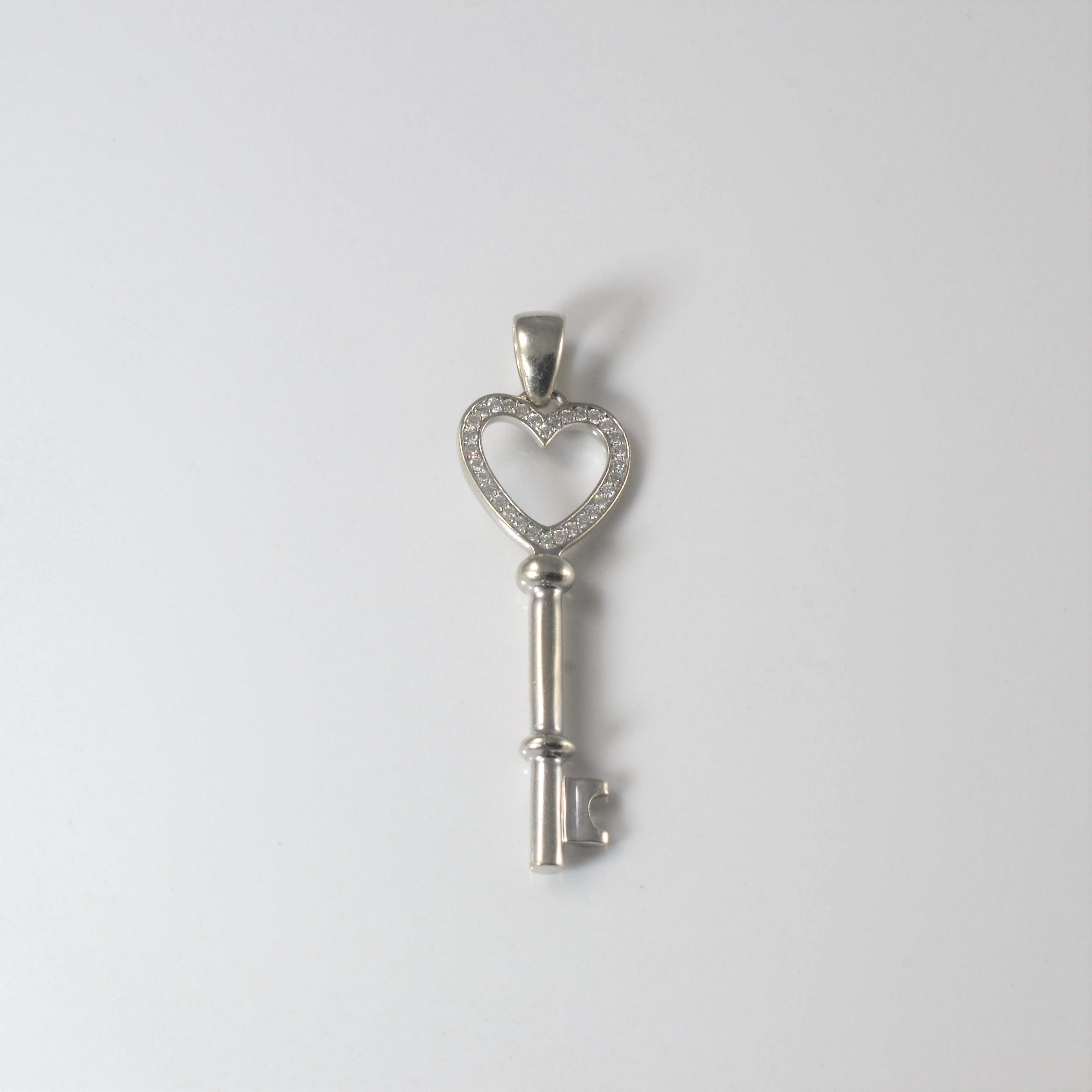 Diamond Heart Key Pendant | 0.16ctw |