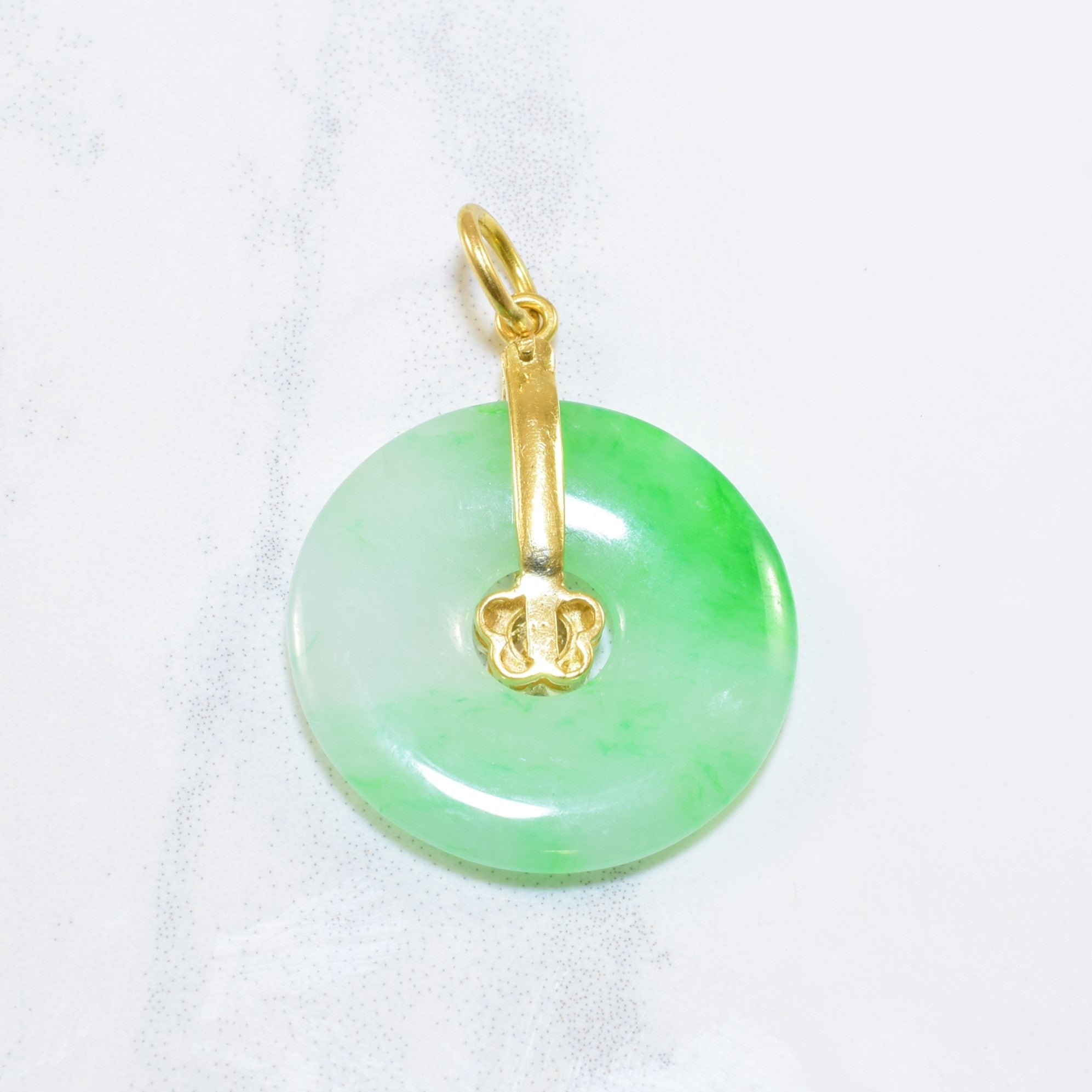 Hololith Jadeite & Diamond Pendant | 10.00ct, 0.10ct |