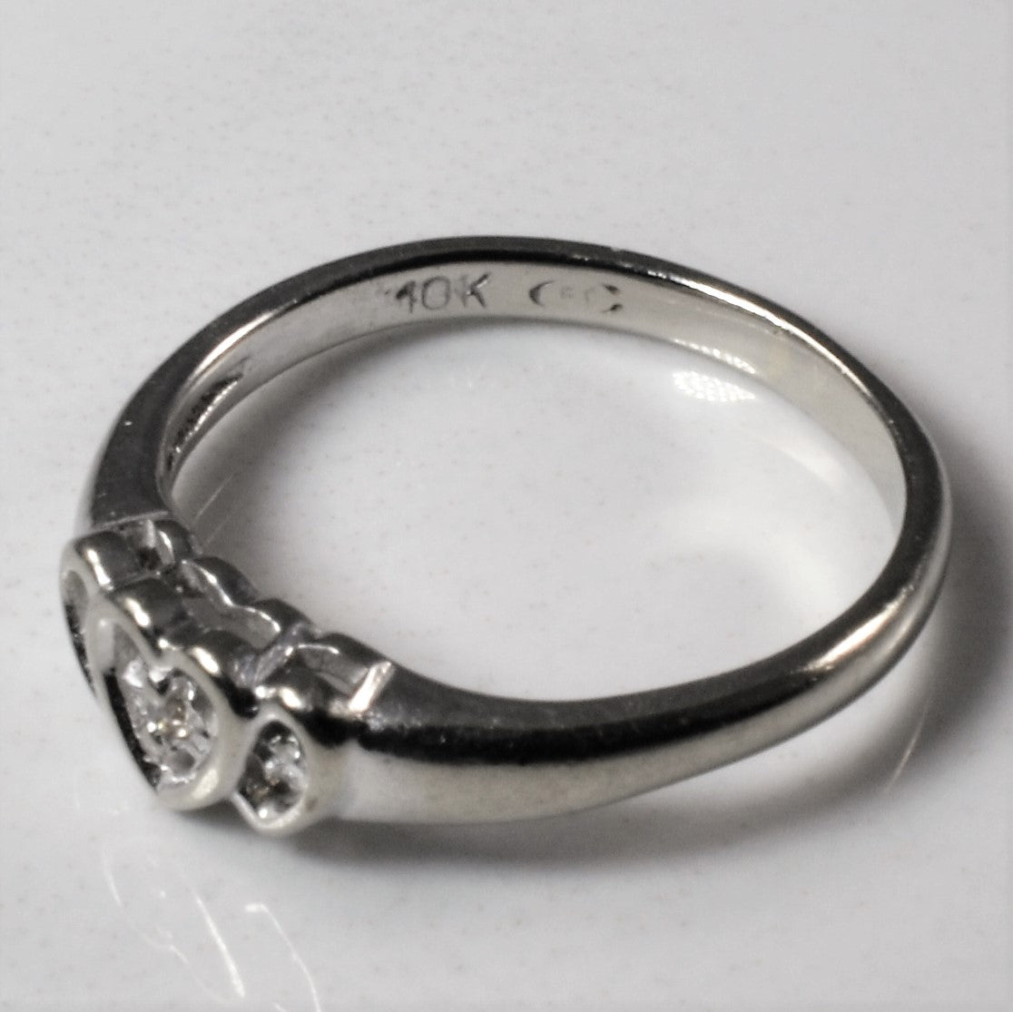 Diamond Heart Promise Ring | 0.01ct | SZ 4.5 |