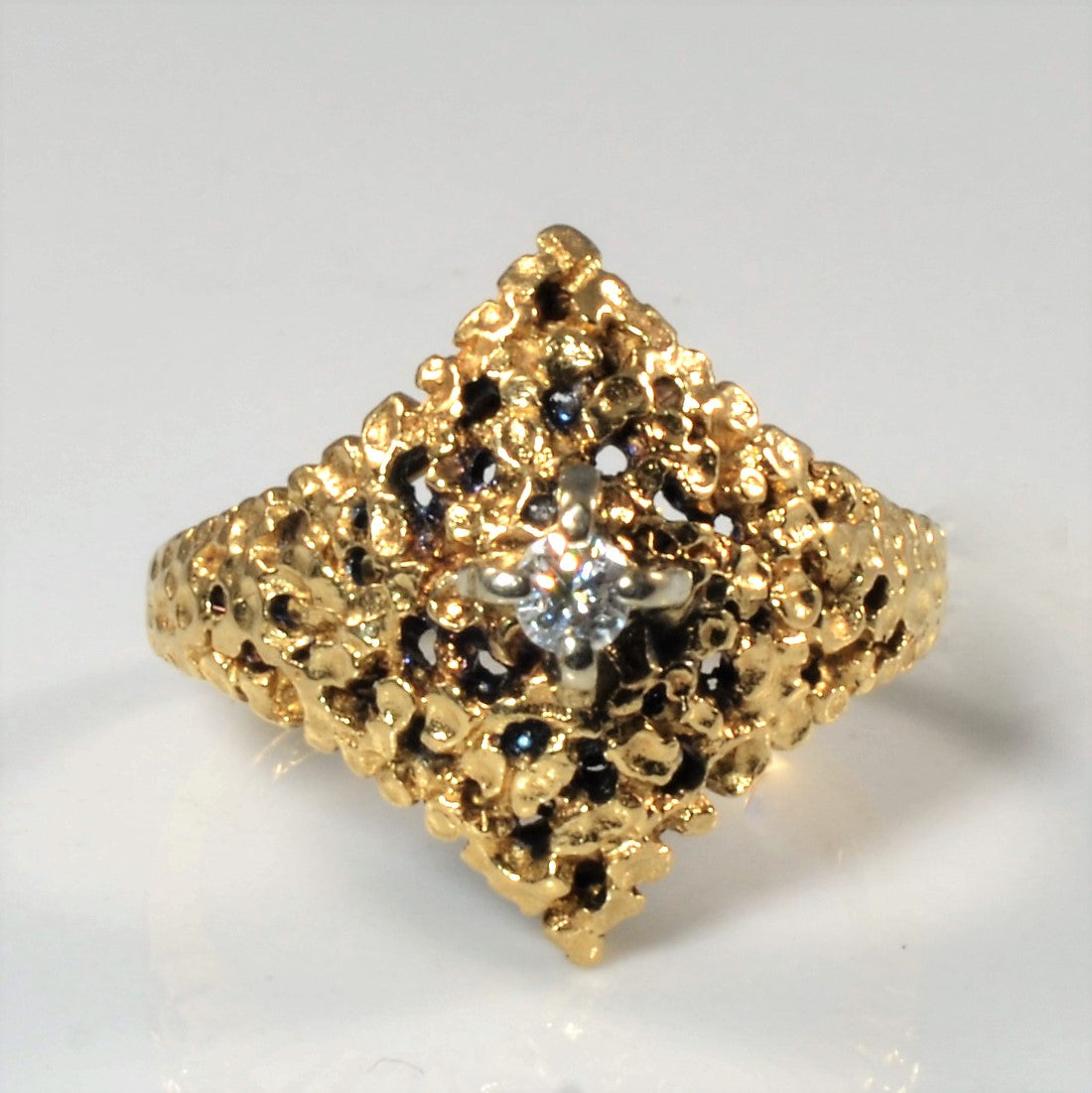 Diamond Shield Ring | 0.08ct | SZ 6 |