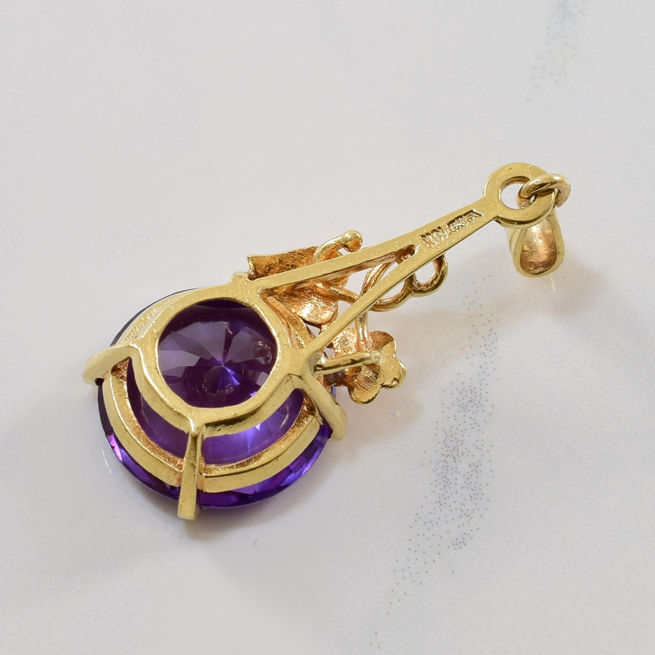 Solitaire Synthetic Purple Sapphire Pendant | 9.00ct |