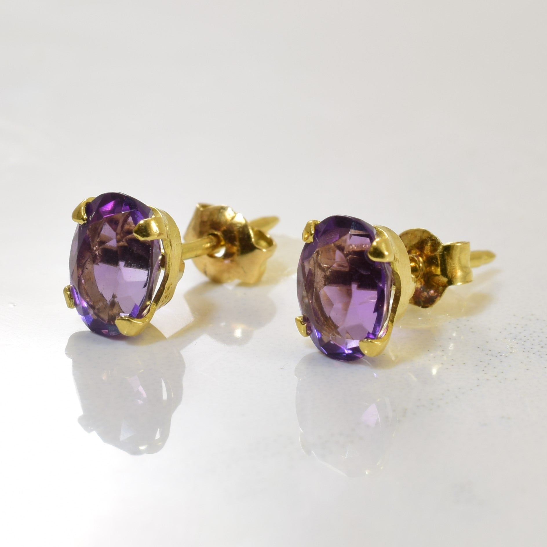 Amethyst Stud Earrings | 1.30ctw |