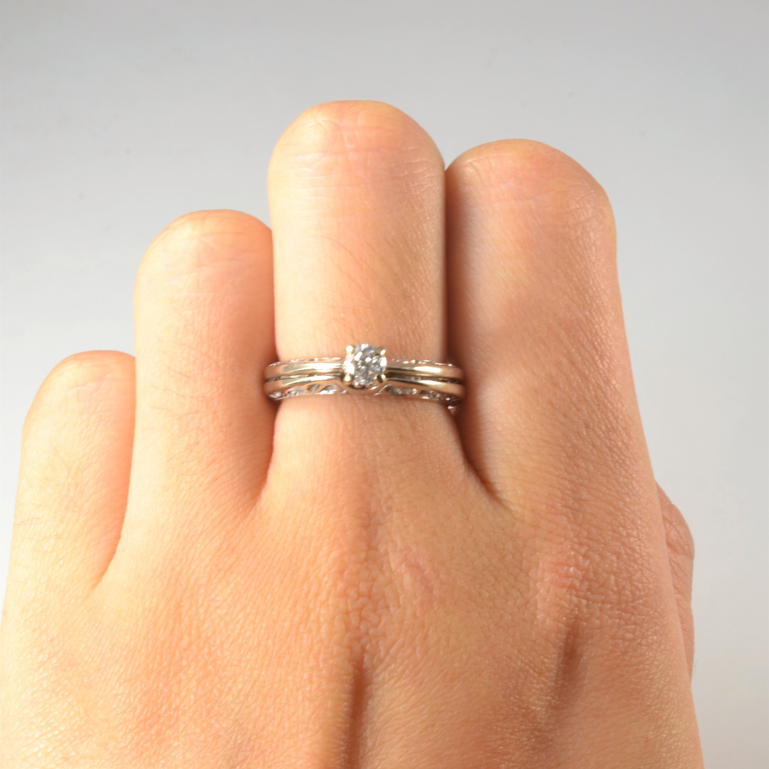 Soldered Diamond Wedding Set | 0.22ct | SZ 6.25 |