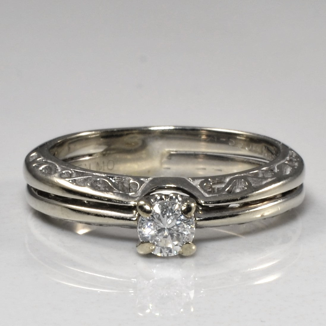 Soldered Diamond Wedding Set | 0.22ct | SZ 6.25 |