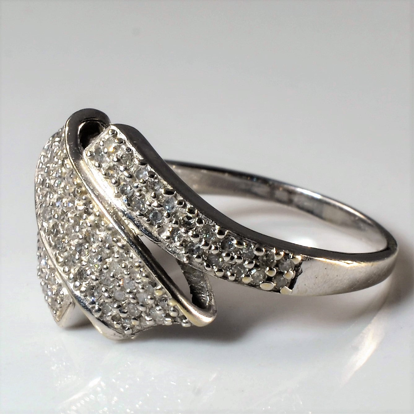 Diamond Bypass Wave Ring | 0.24ctw | SZ 7 |