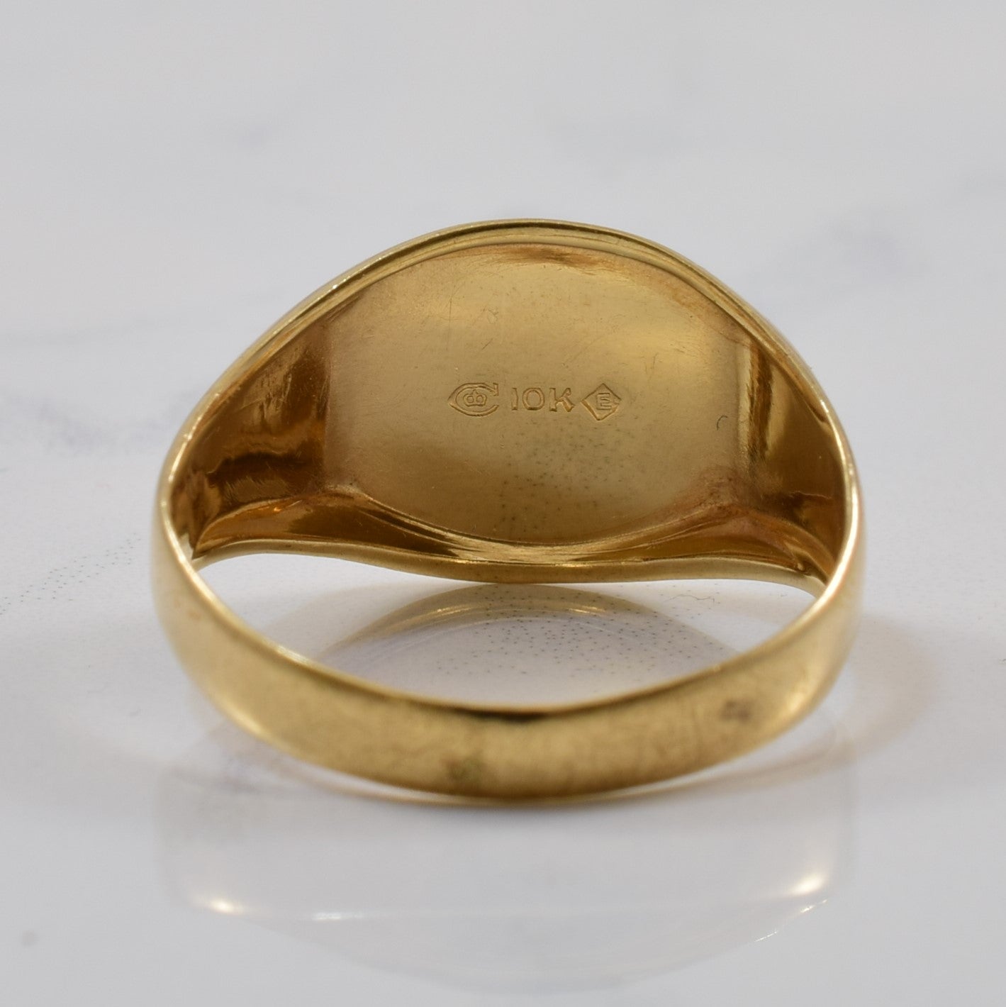 Engraved 'MJ' Signet Ring | SZ 10 |