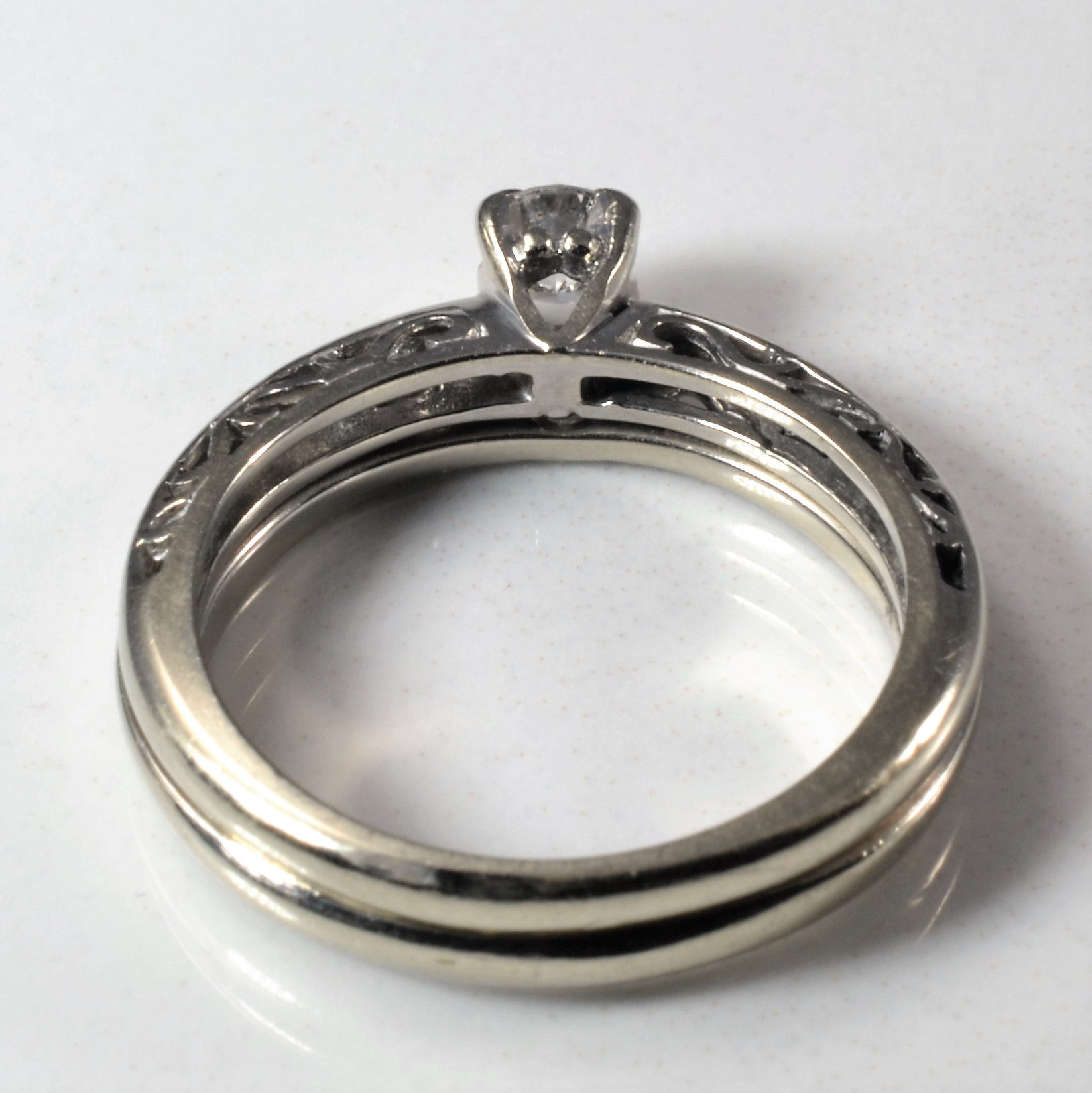 Soldered Diamond Wedding Set | 0.22ct | SZ 6.25 |