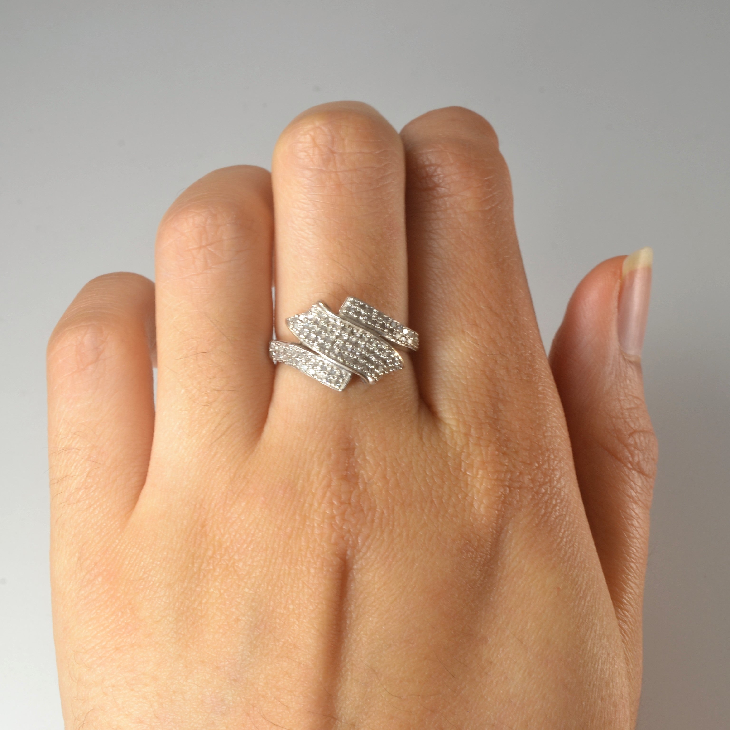 Diamond Bypass Wave Ring | 0.24ctw | SZ 7 |