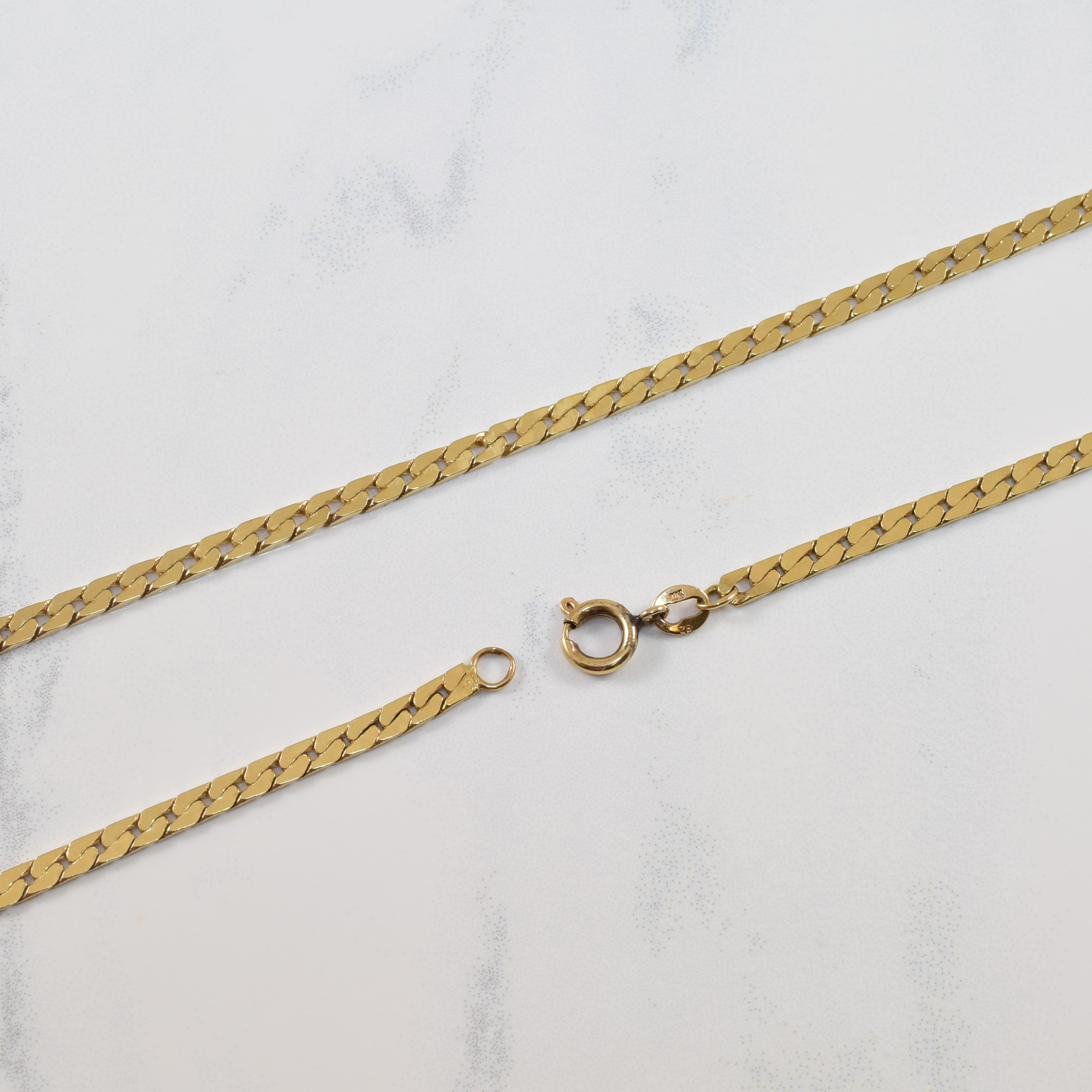 10k Yellow Gold Curb Chain | 22" |
