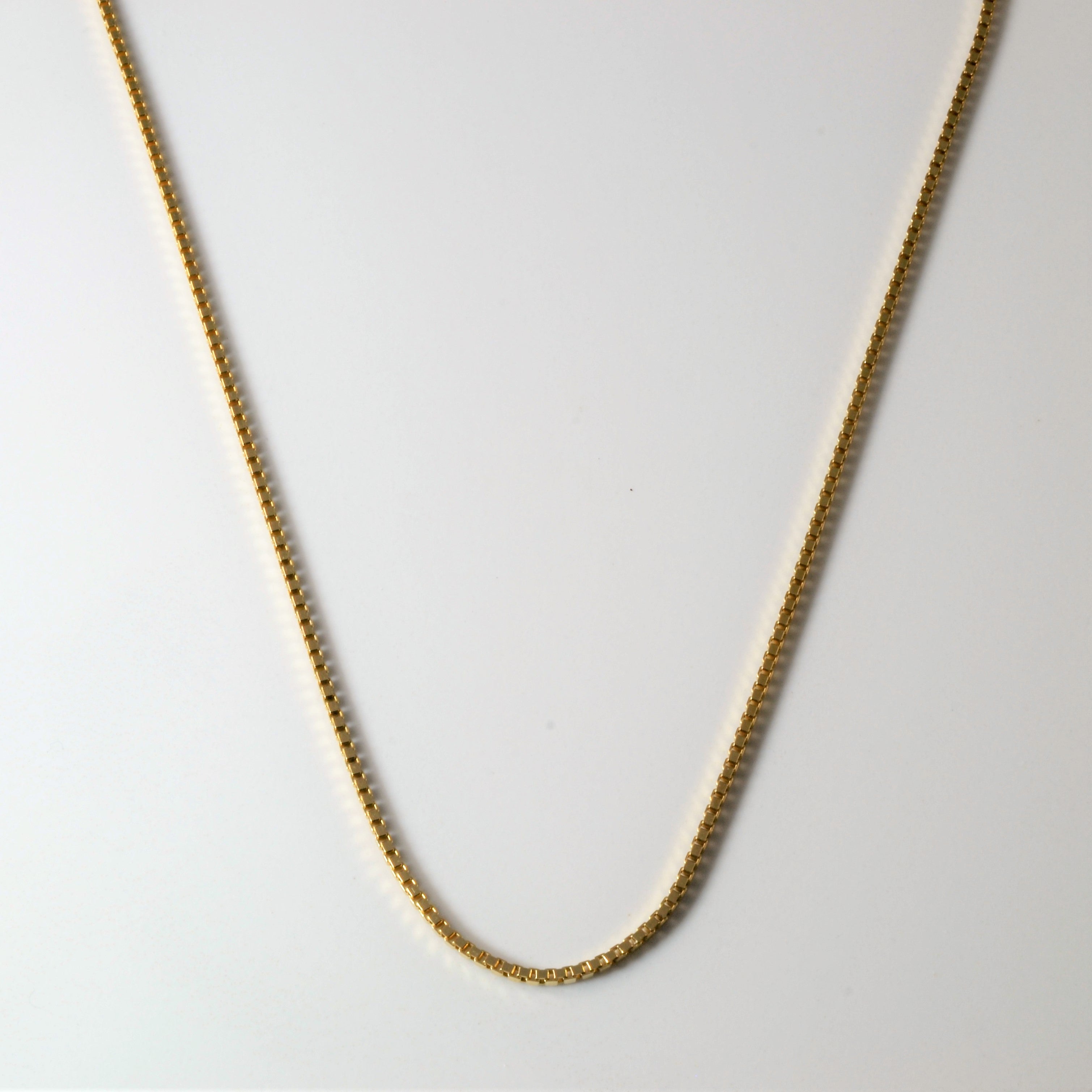 10k Yellow Gold Box Chain | 16"|