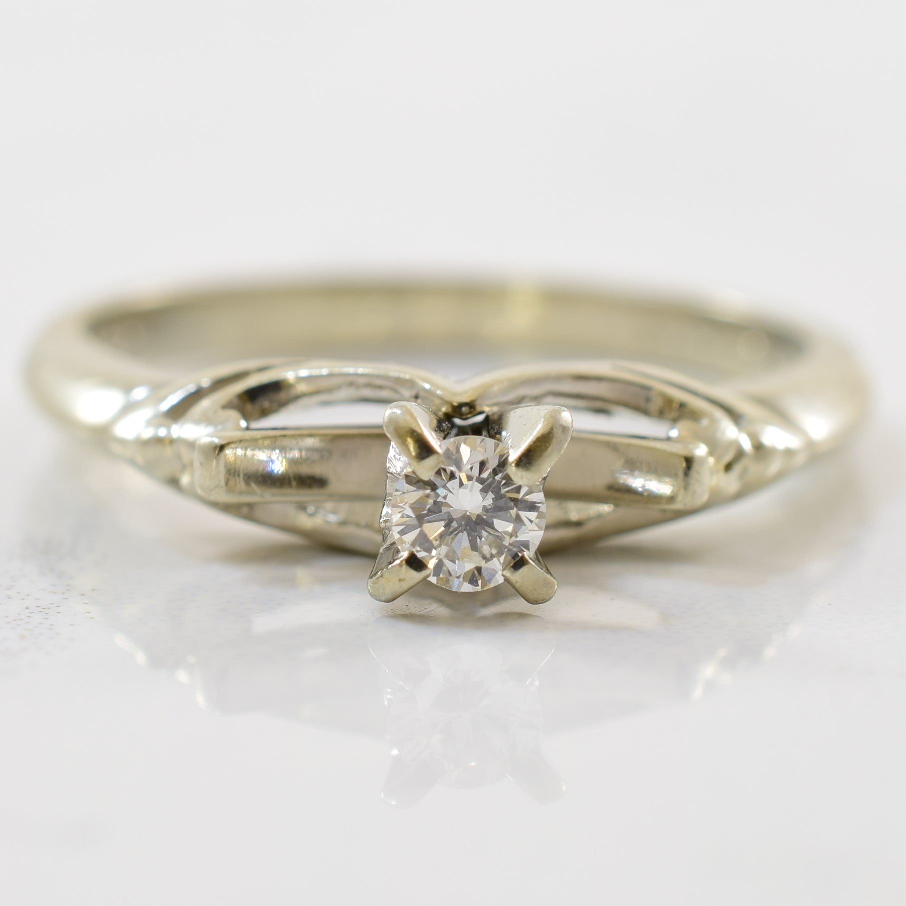 Petite Diamond Solitaire Ring | 0.10ct | SZ 6 |