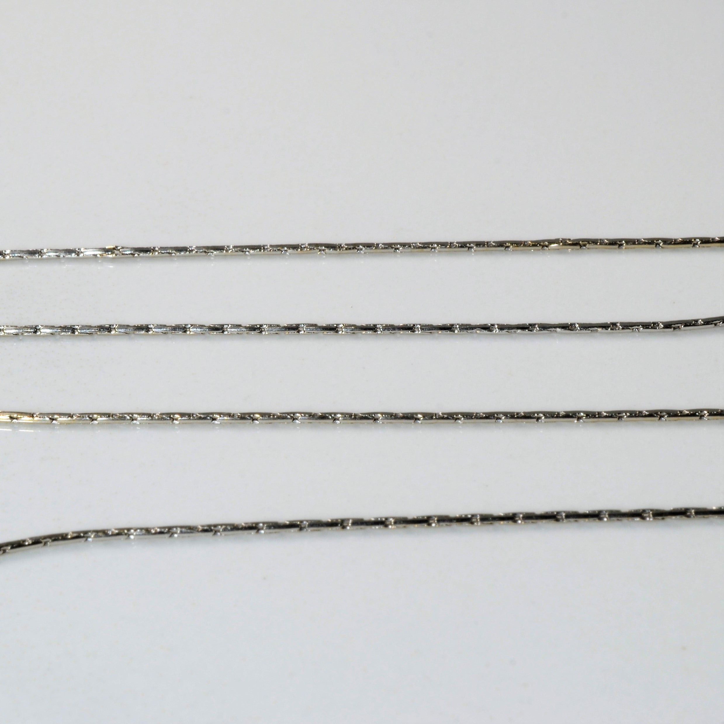 18k White Gold Bar Chain | 20" |