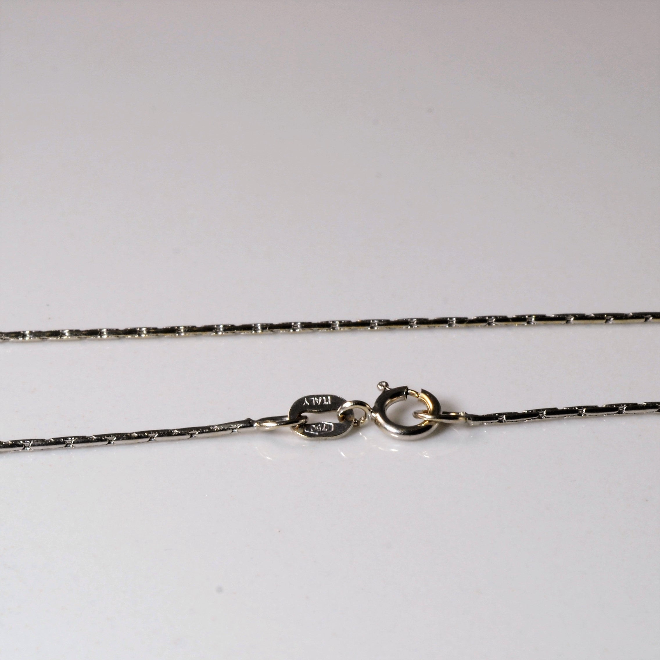 18k White Gold Bar Chain | 20" |
