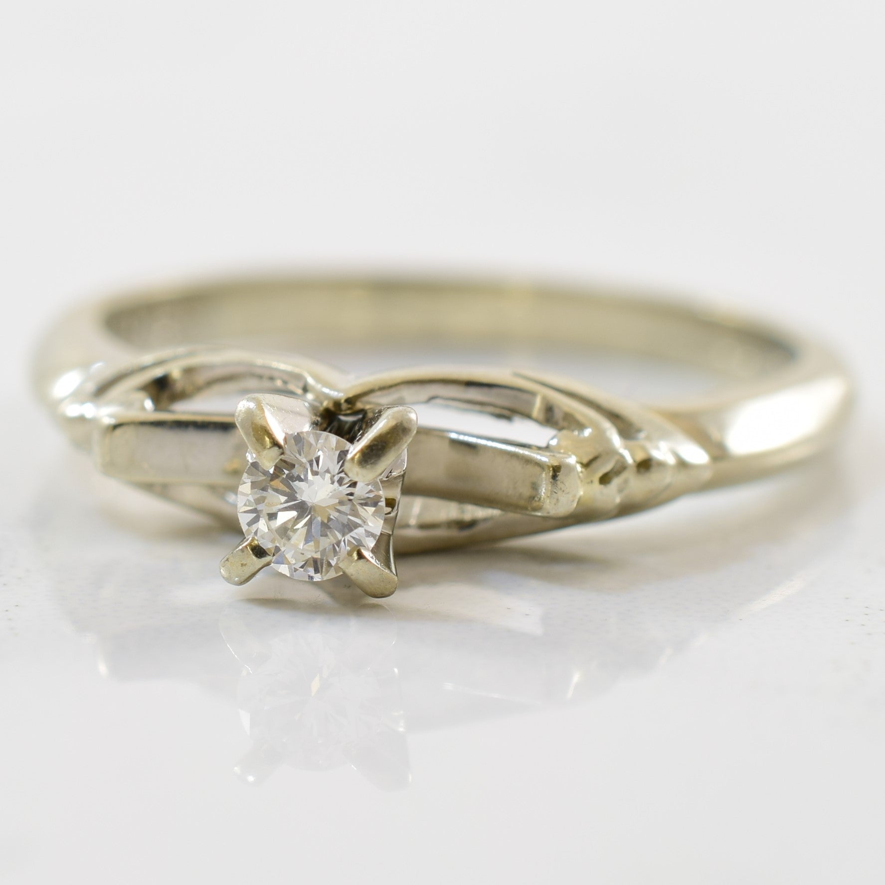 Petite Diamond Solitaire Ring | 0.10ct | SZ 6 |