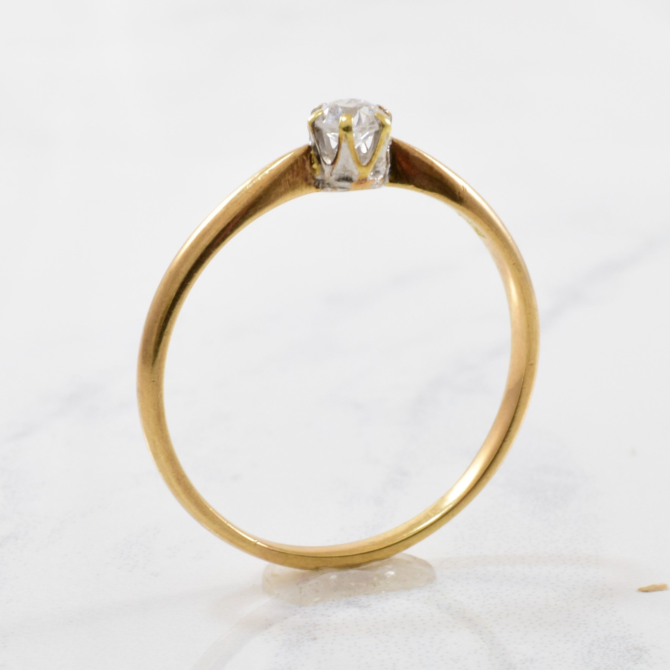 Old European Cut Diamond Solitaire Ring | 0.26ct | SZ 11.25 |