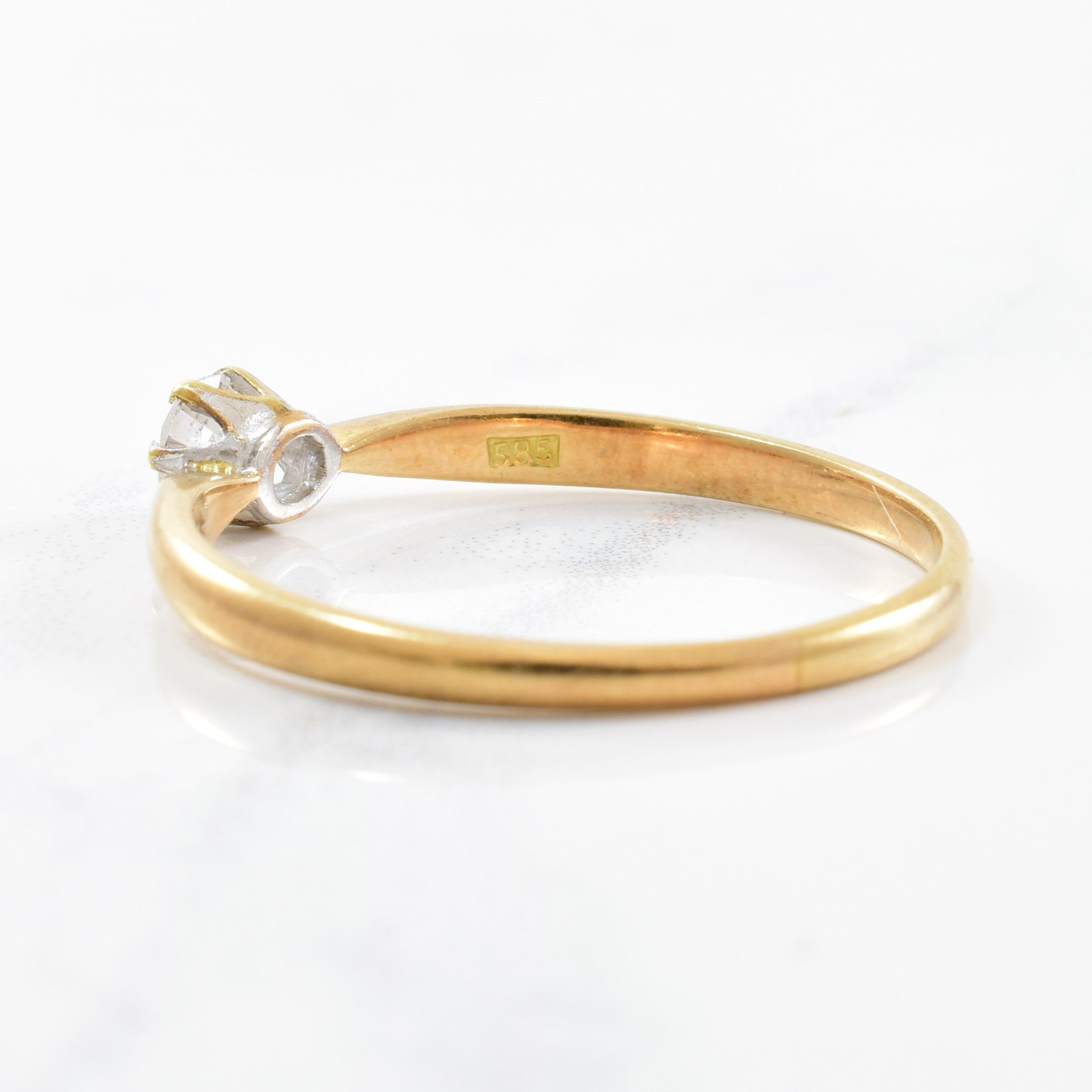 Old European Cut Diamond Solitaire Ring | 0.26ct | SZ 11.25 |