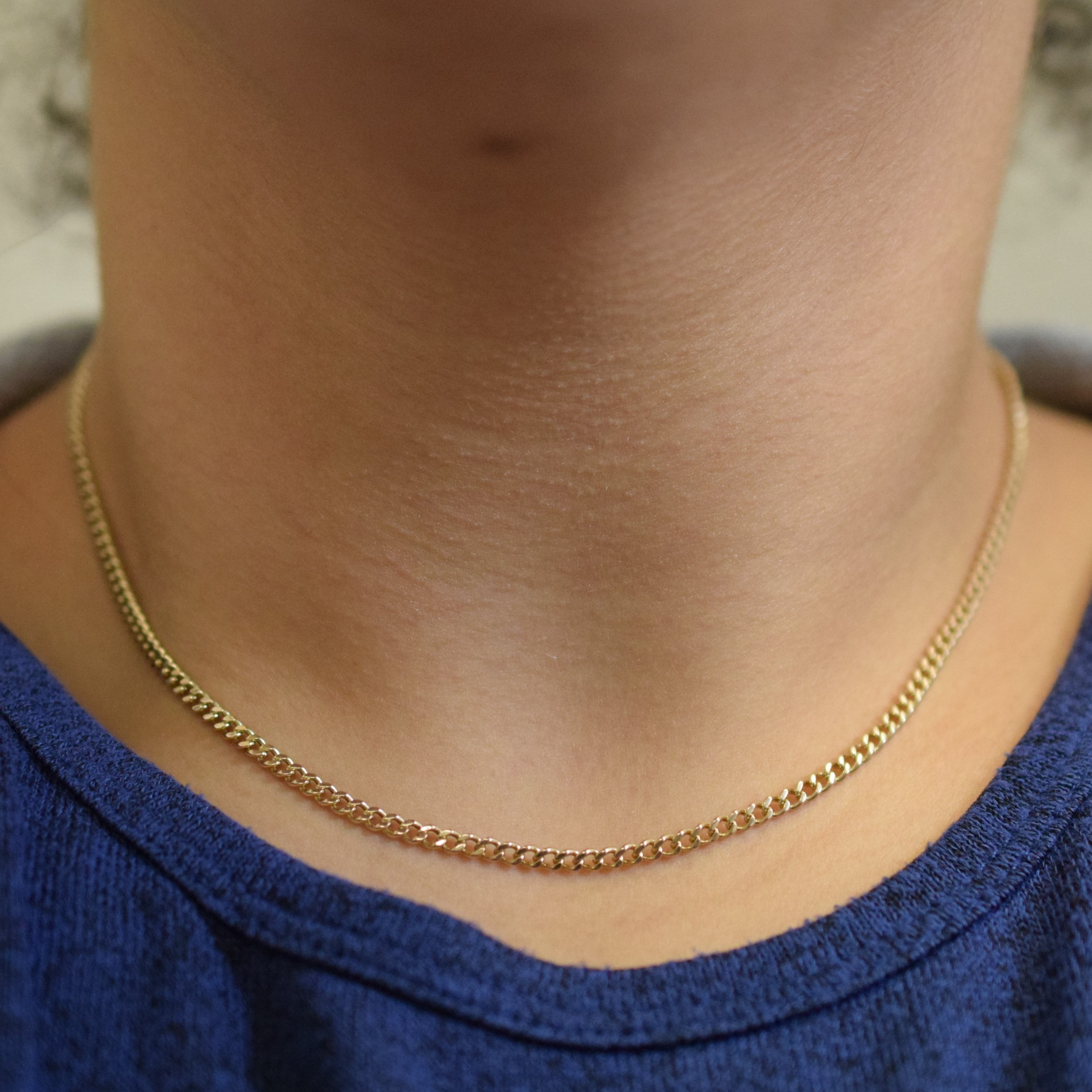 9k Yellow Gold Curb Chain | 16" |