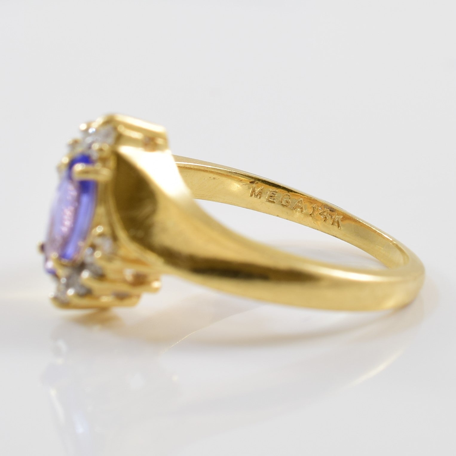 Bypass Diamond & Tanzanite Ring | 0.12ctw, 0.30ct | SZ 6.75 |